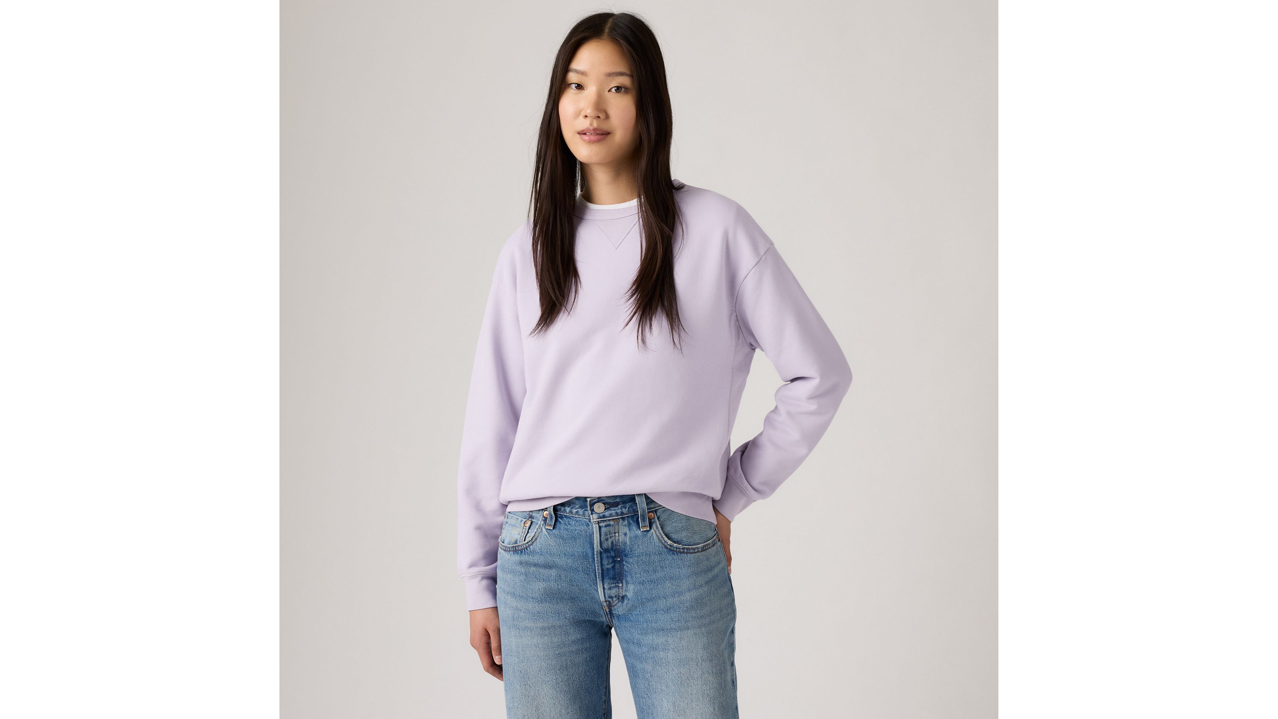 Levi's Heritage Crewneck Sweatshirt In Neutral