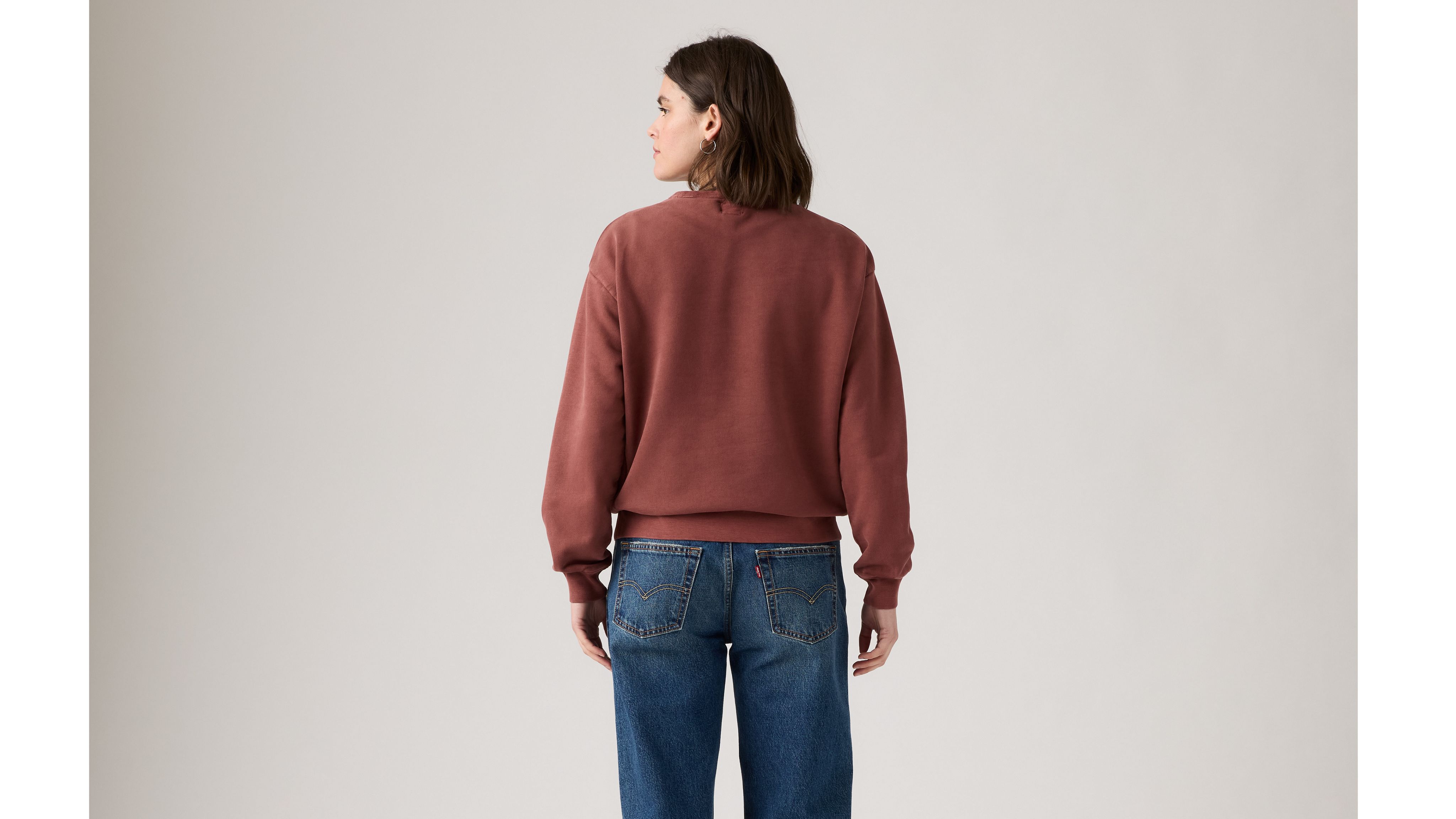 トップス museum of daily layered henry neck sweat V-Neck