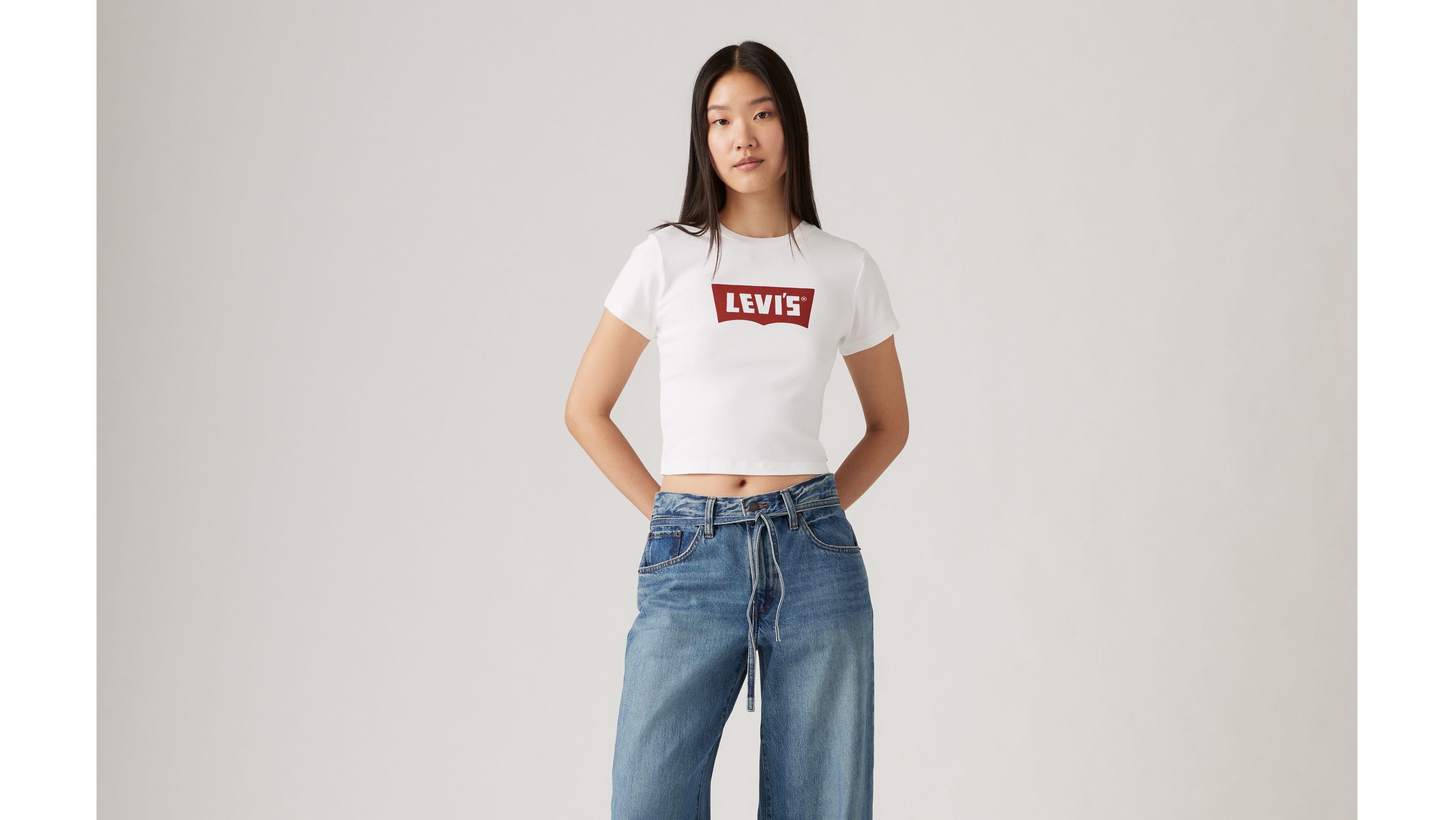 売れ筋商品|||リーバイス Tシャツ レディース トップス ESSENTIAL SPORTY - Long sleeved top - bright white Essential Sporty T-shirt - White | Levi's® US