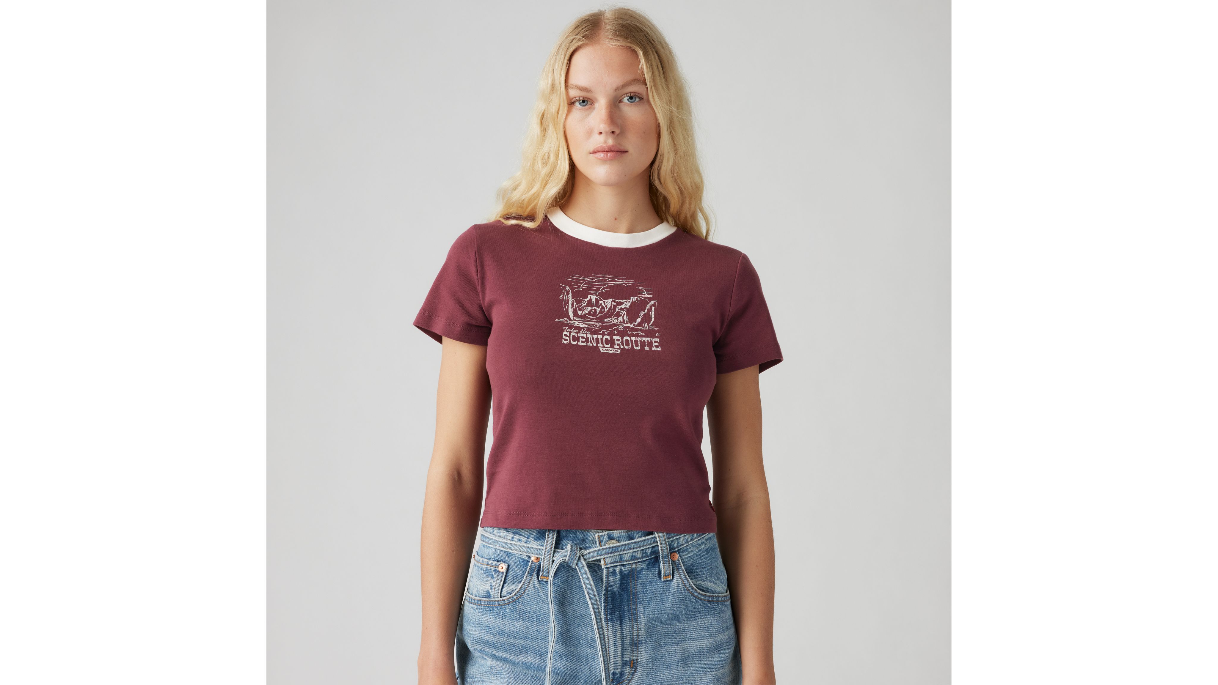 Tシャツ・カットソー [ ETMON ] Side String Gradation Logo T-Shirt, Wine brown Printed T-shirt | Dark Brown | Jack & Jones®