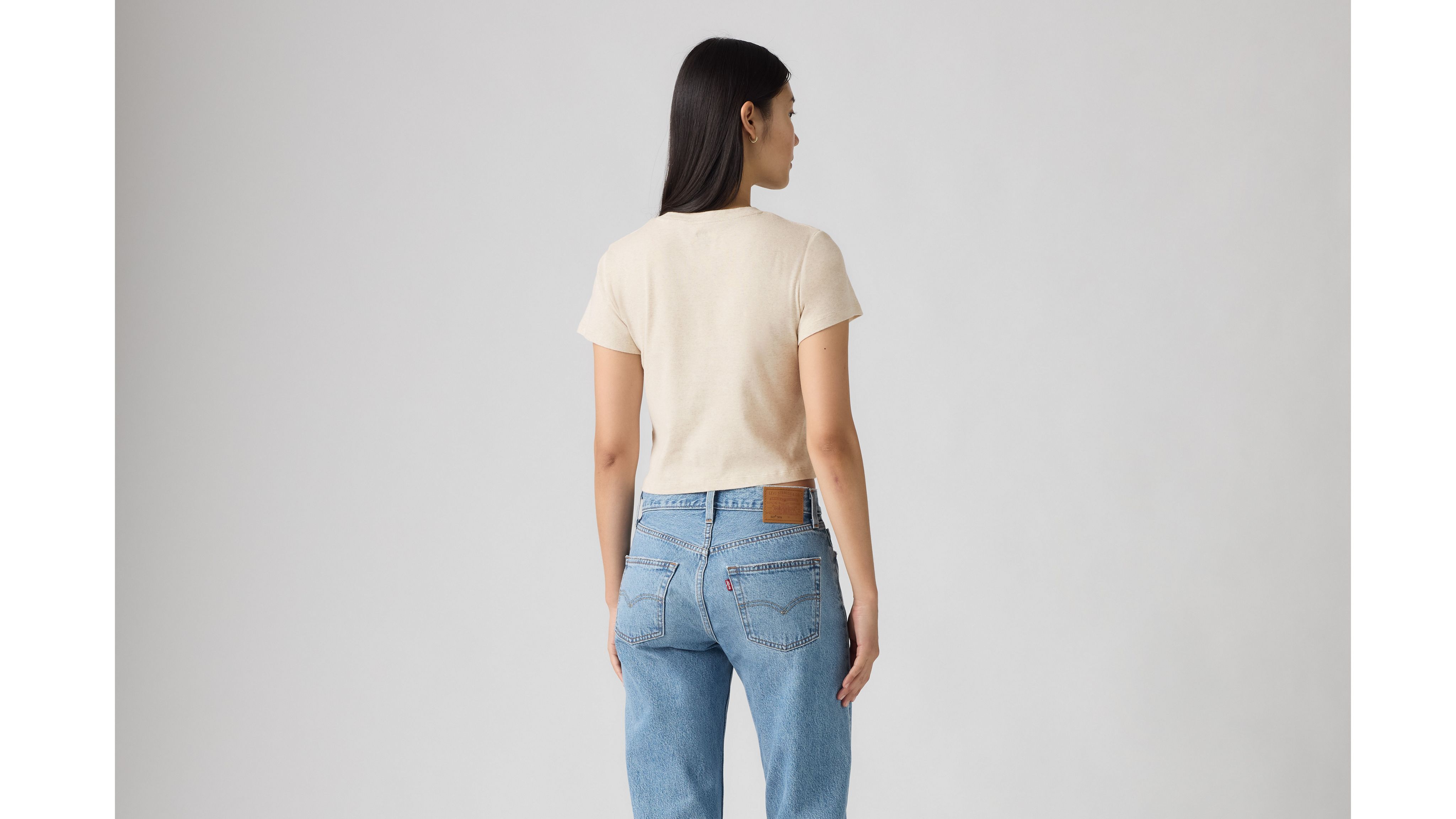 Levi's Graphic Essential Sporty T-shirt In Oatmeal Heather