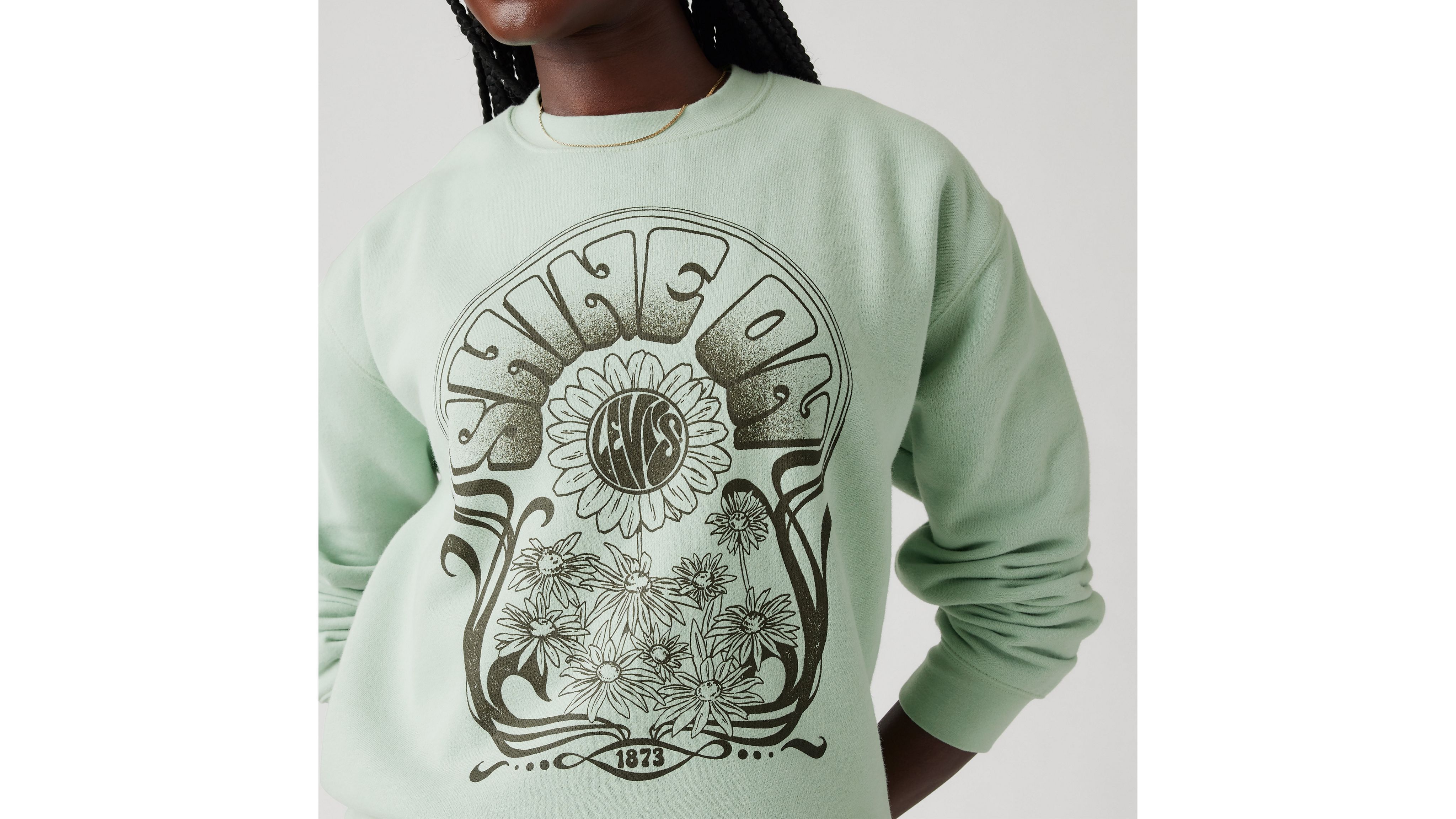 Levi's Graphic Everyday Crewneck Sweatshirt In Silt Green