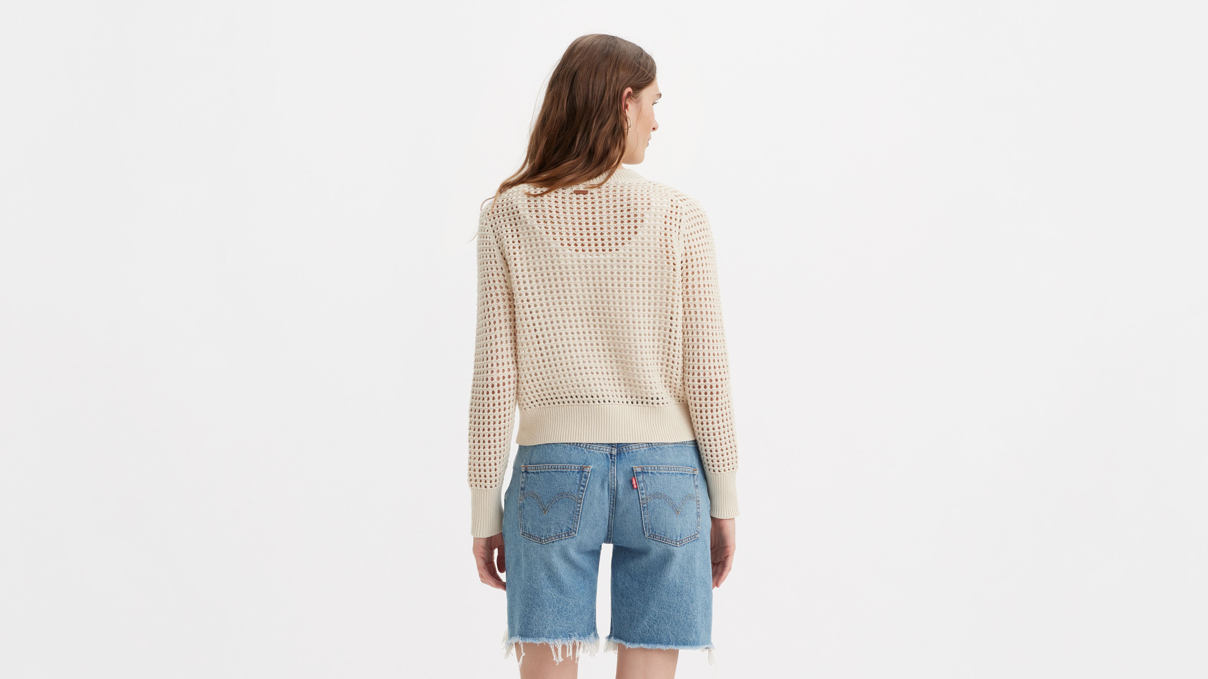 Superbloom Langarm-häkeltop - Cream | Levi