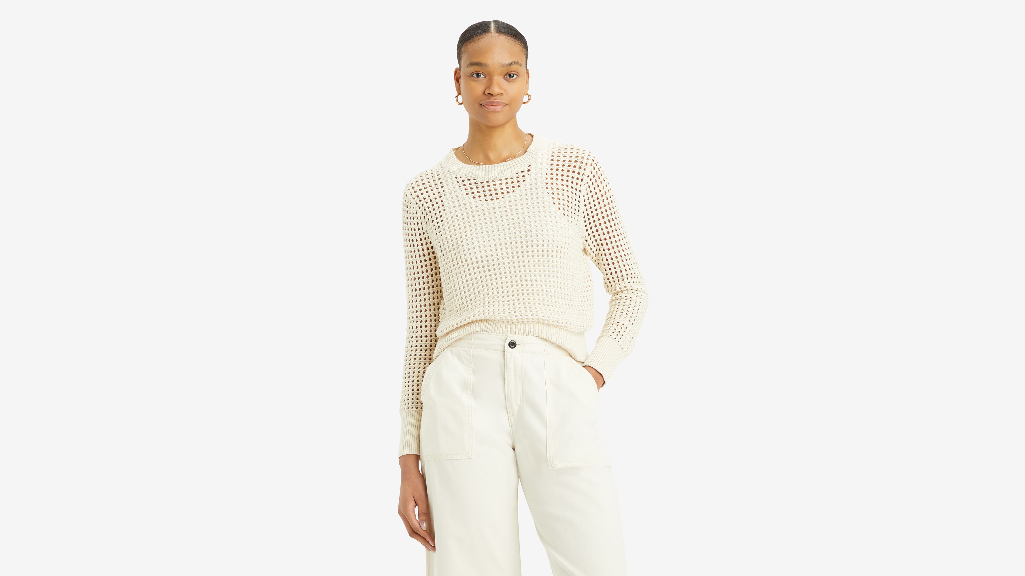 Haut manche longue maille crochetée Superbloom 1