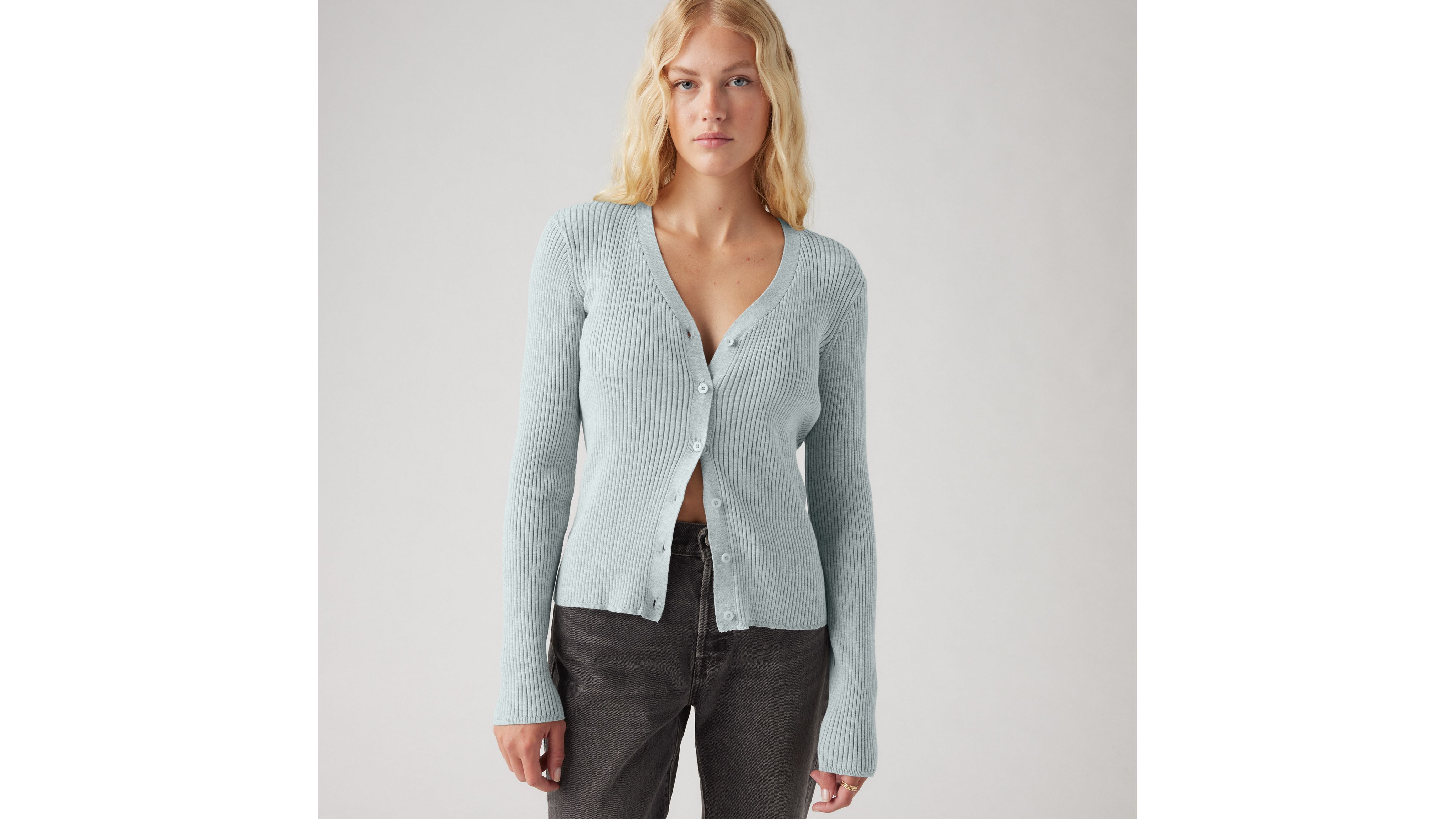 Levi's Tulip Cardigan In Dusty Blue