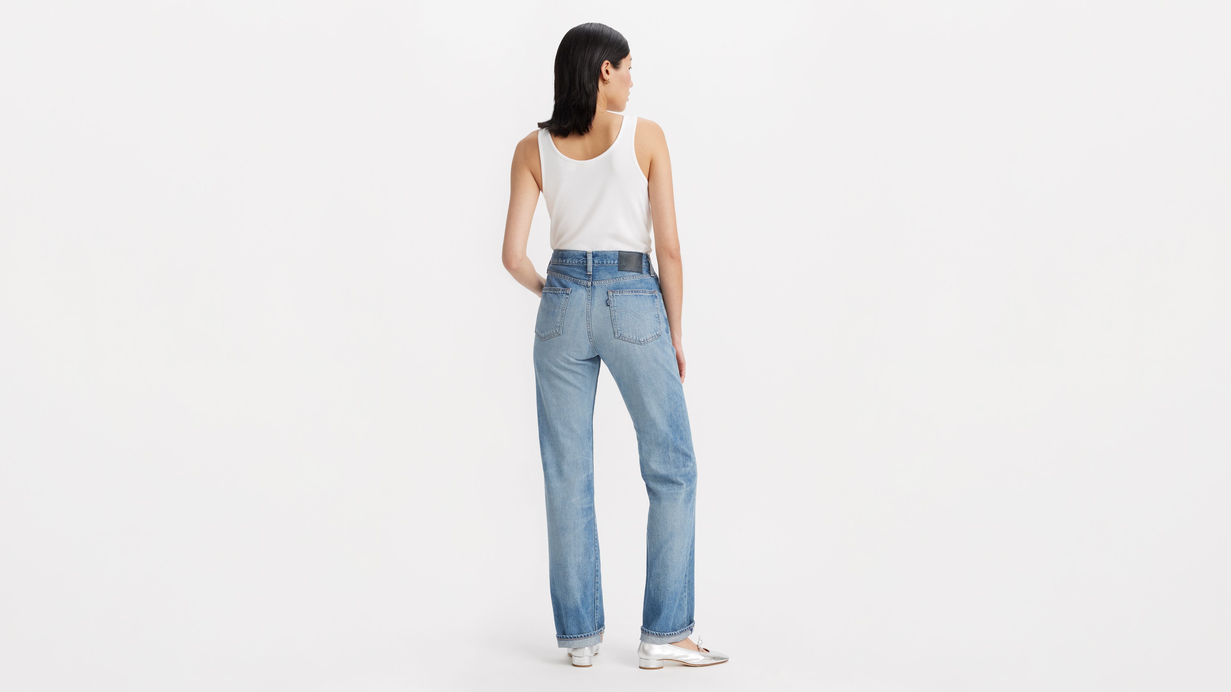 Japanese Selvedge Plank Straight Women's Jeans - Medium Wash