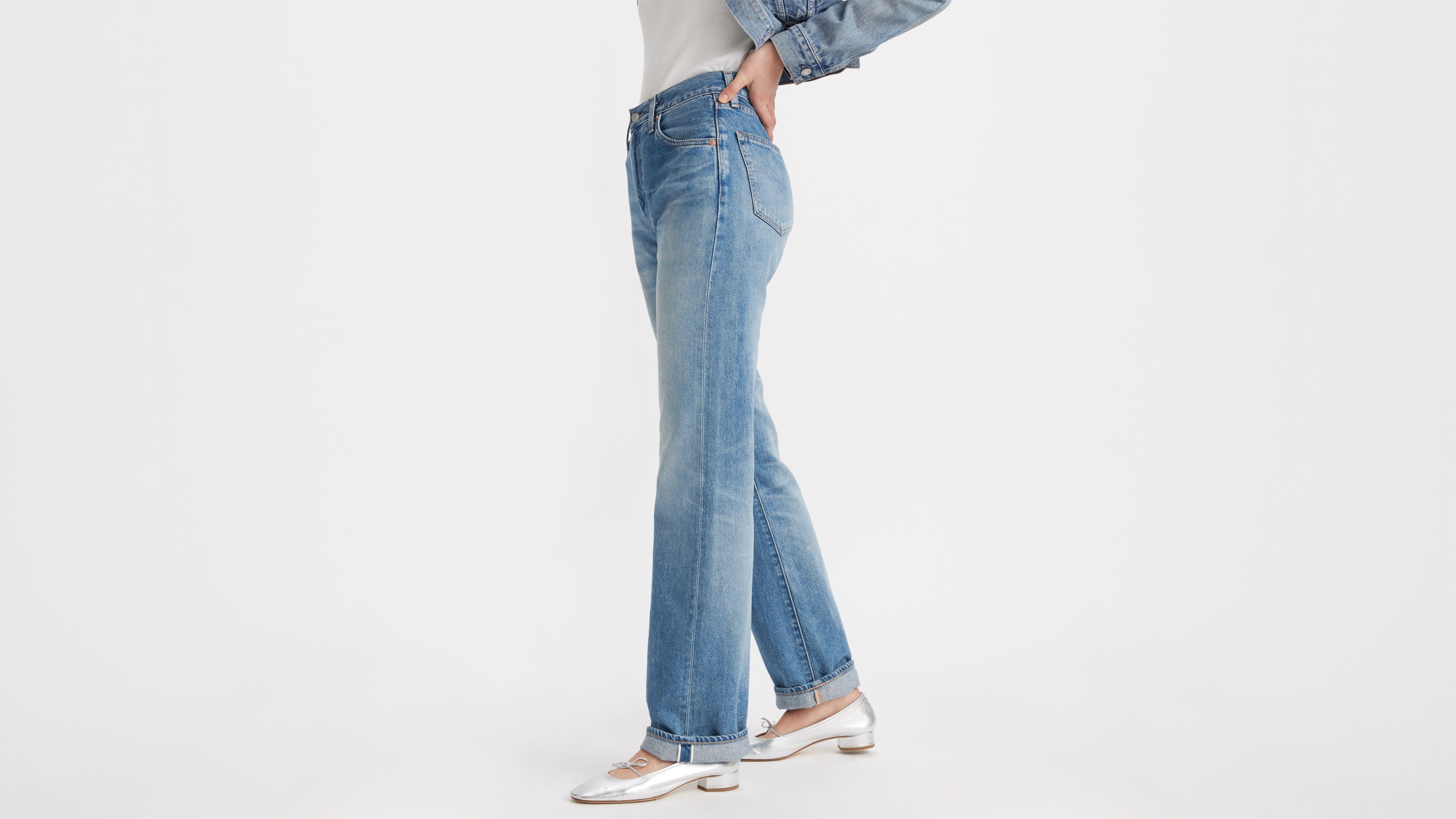 Levi's Japanese Selvedge Plank Straight Women's Jeans 30x34 In Ranchero