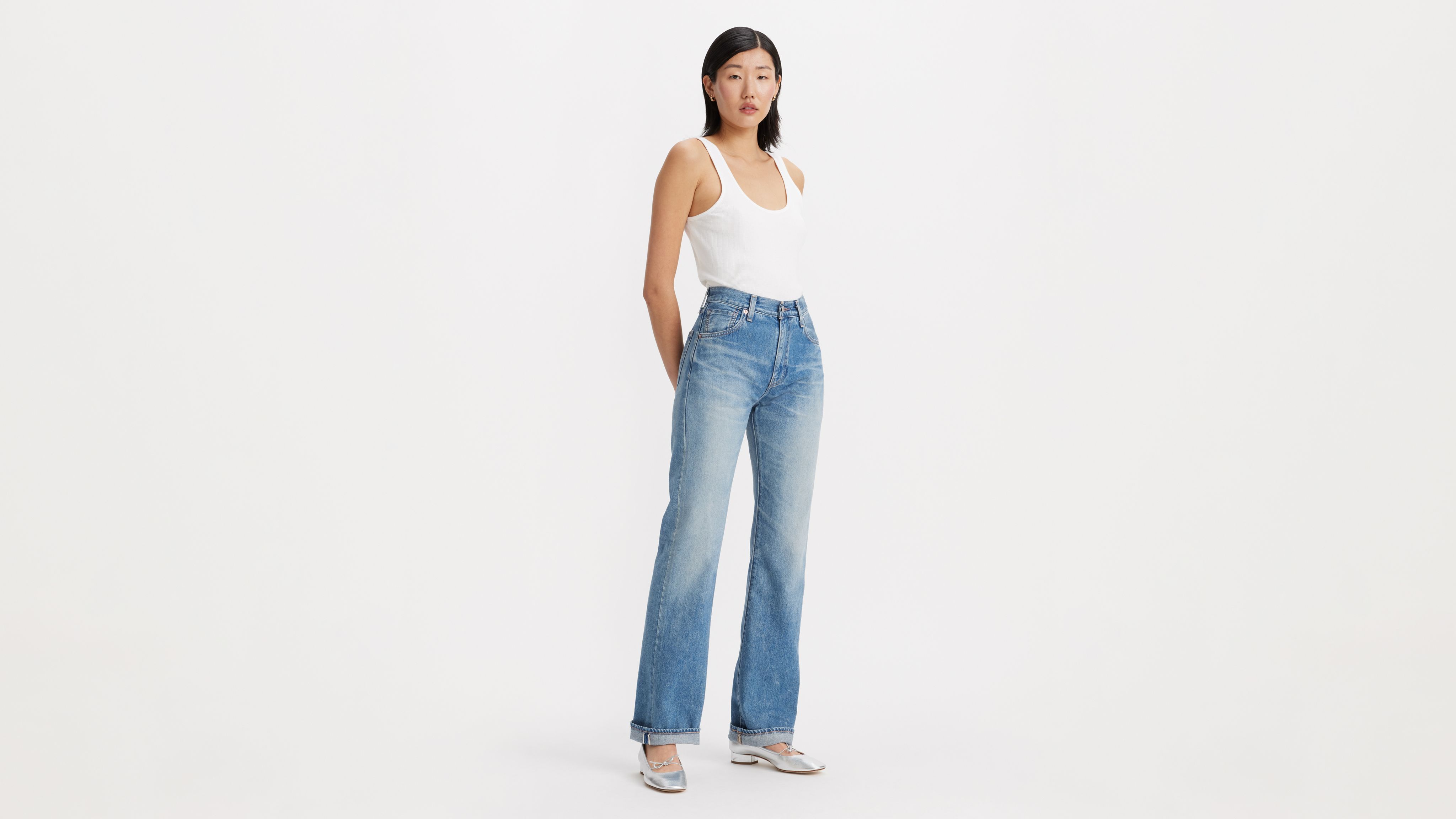 Levi's Japanese Selvedge Plank Straight Women's Jeans 30x34 In Ranchero