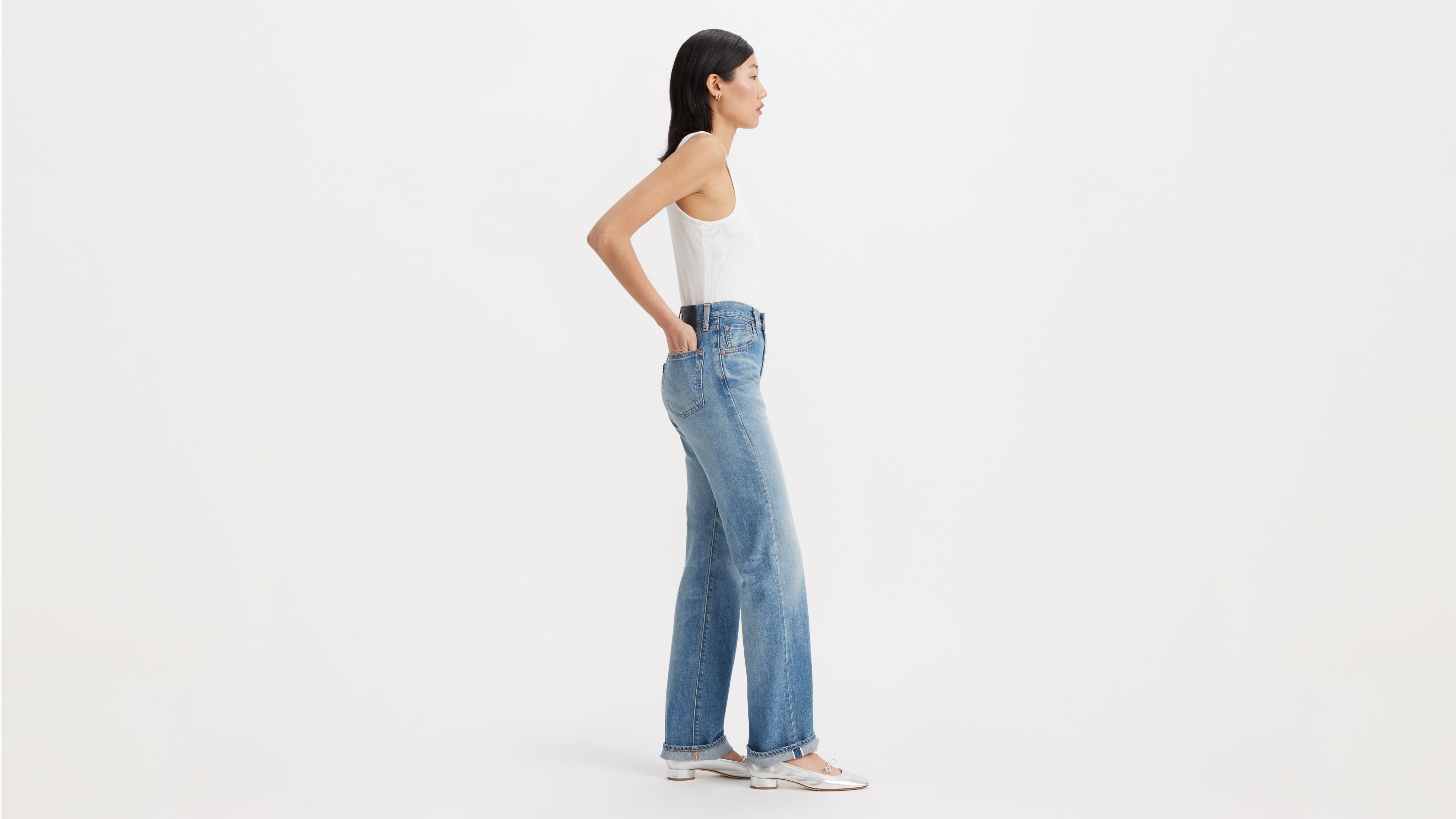 Levi's Japanese Selvedge Plank Straight Women's Jeans 30x34 In Ranchero