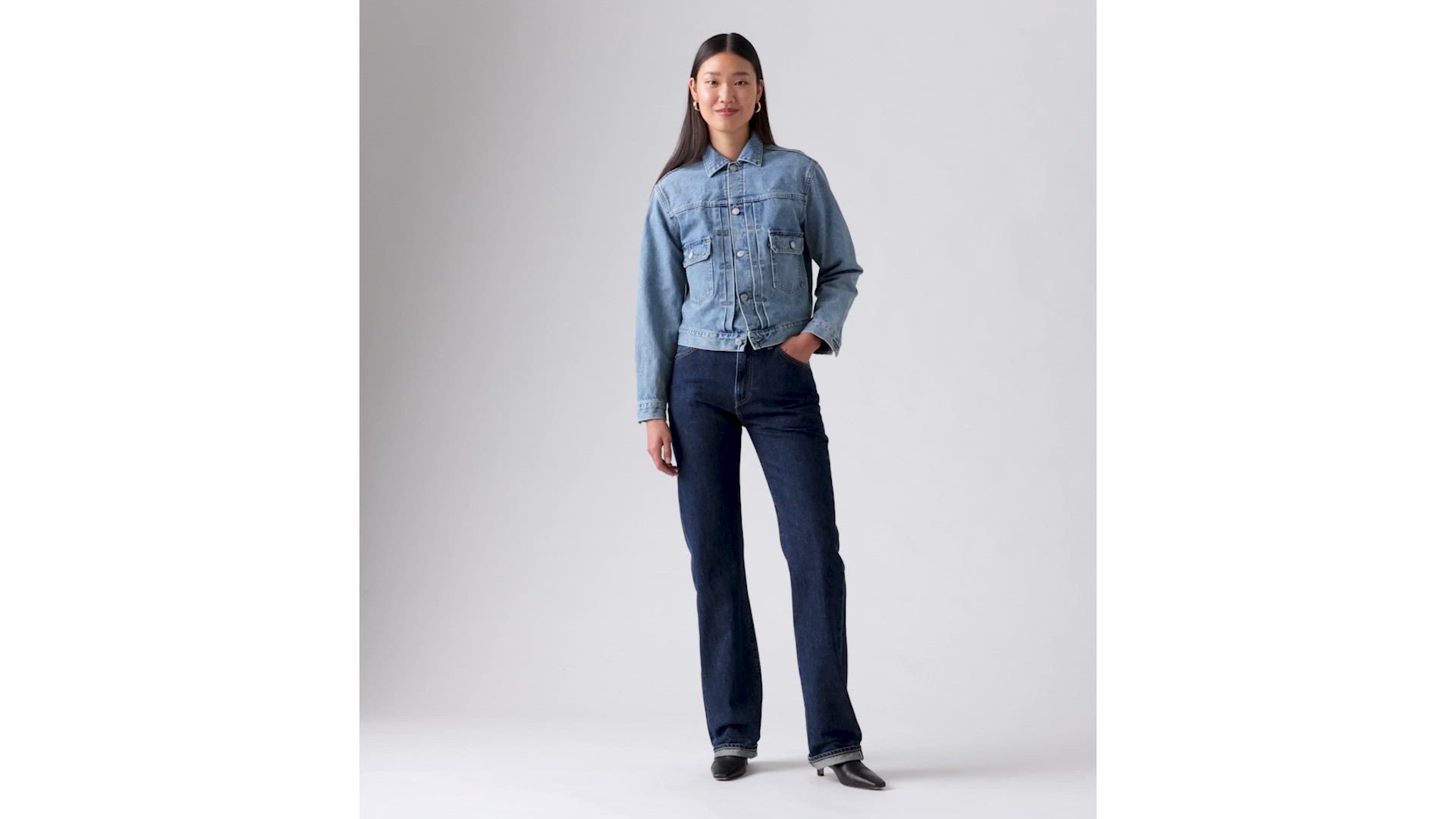 Japanese Selvedge Plank Straight Women's Jeans - Medium Wash