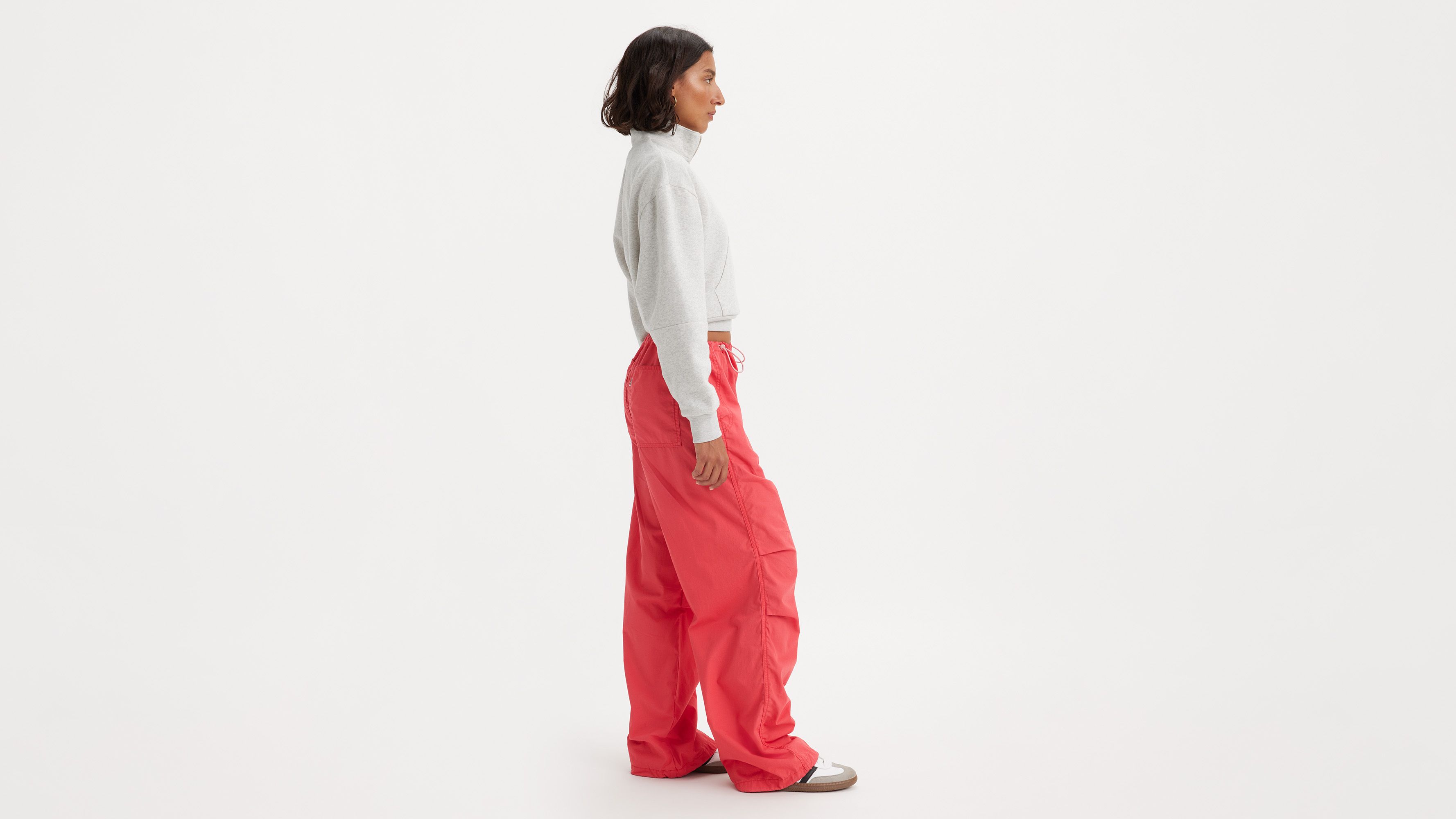 ◆as if calie◆ PARACHUTE CARGO PANTS RED CA24APT004RD MUSINSA | ASIF CALIE PARACHUTE CARGO PANTS RED