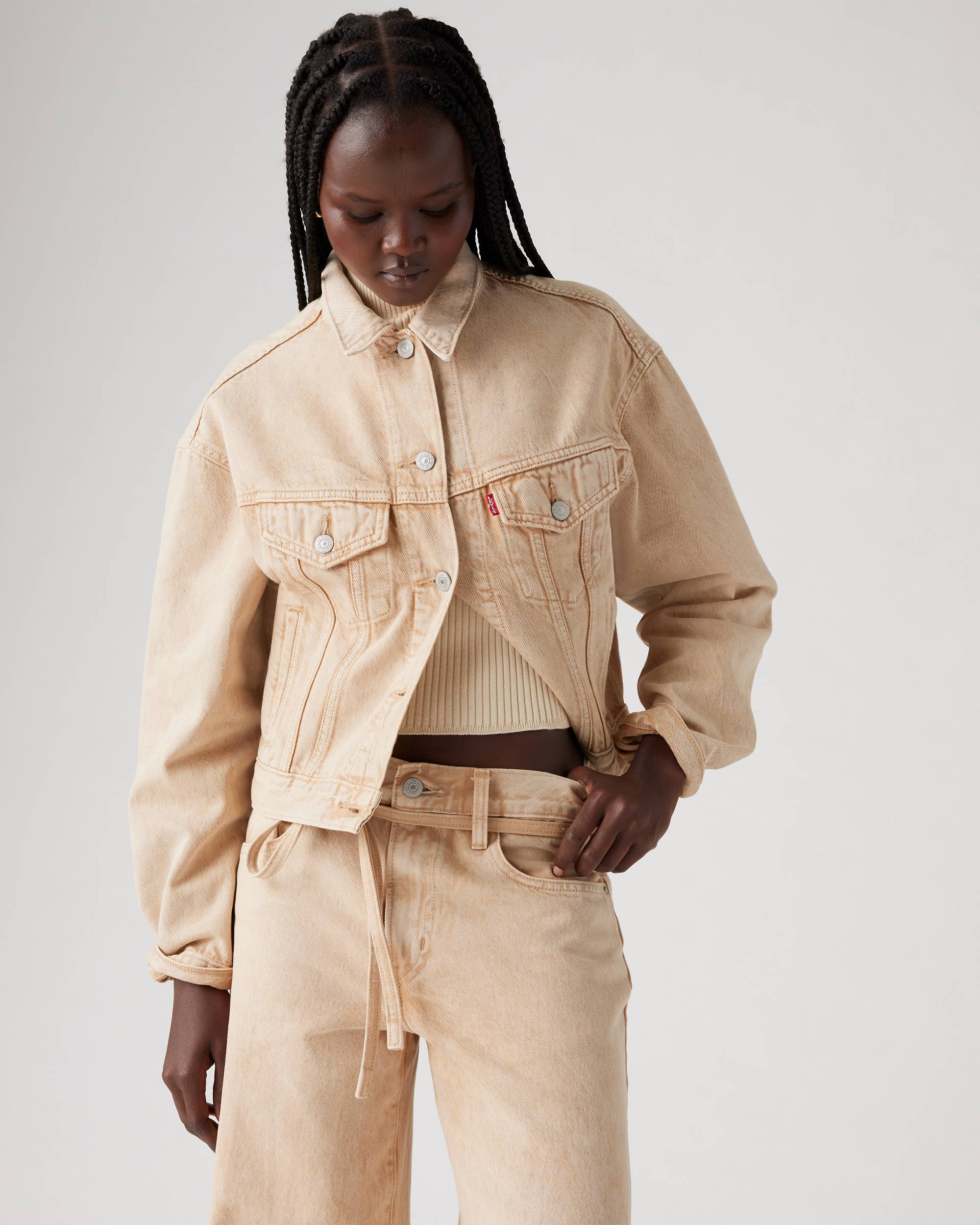 Shrunken 90's Trucker Jacket - Beige | Levi's® GB Shrunken 90's Trucker Jacket - Beige | Levi's® GB