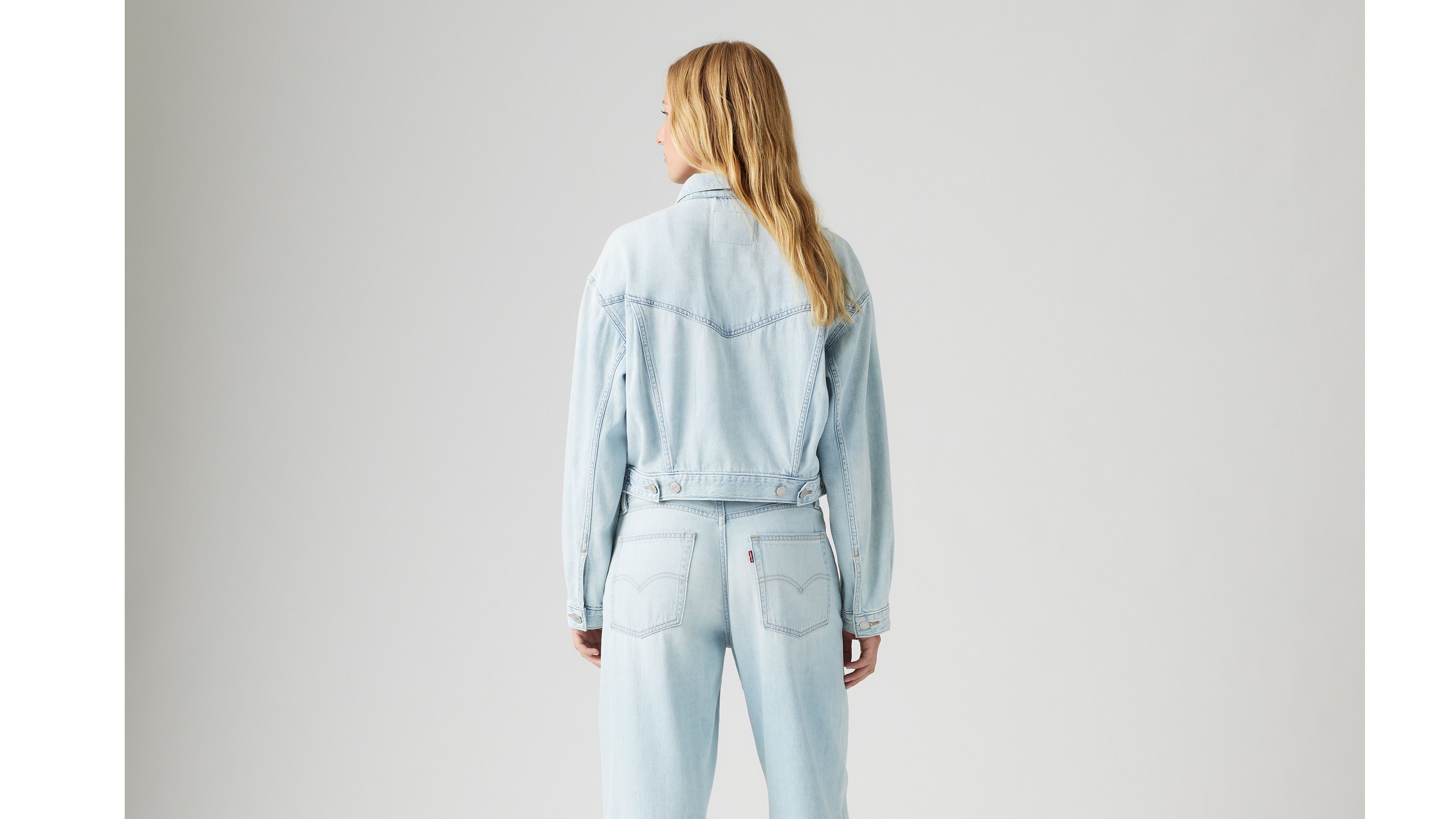 Levi's Shrunken '90s Linen+ Denim Lightweight Trucker Jacket In Luxury Trip Trucker