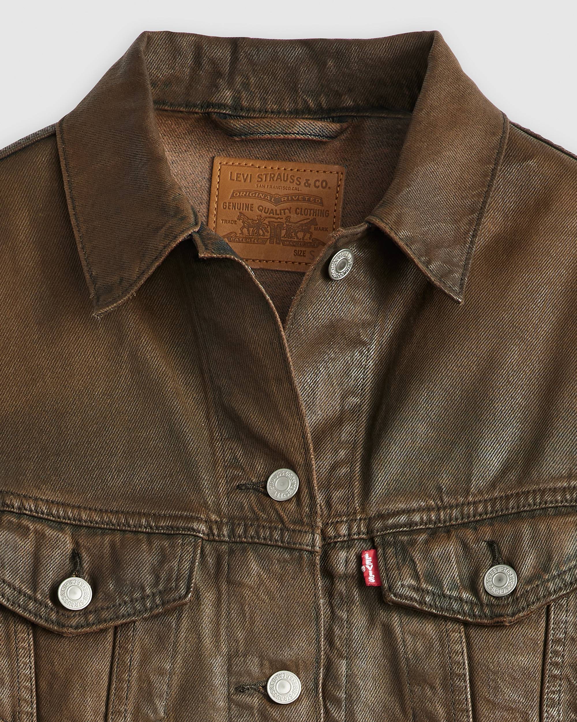 Shrunken '90s Coated Trucker Jacket - Brown | Levi's® US Shrunken '90s Coated Trucker Jacket - Brown | Levi's® US