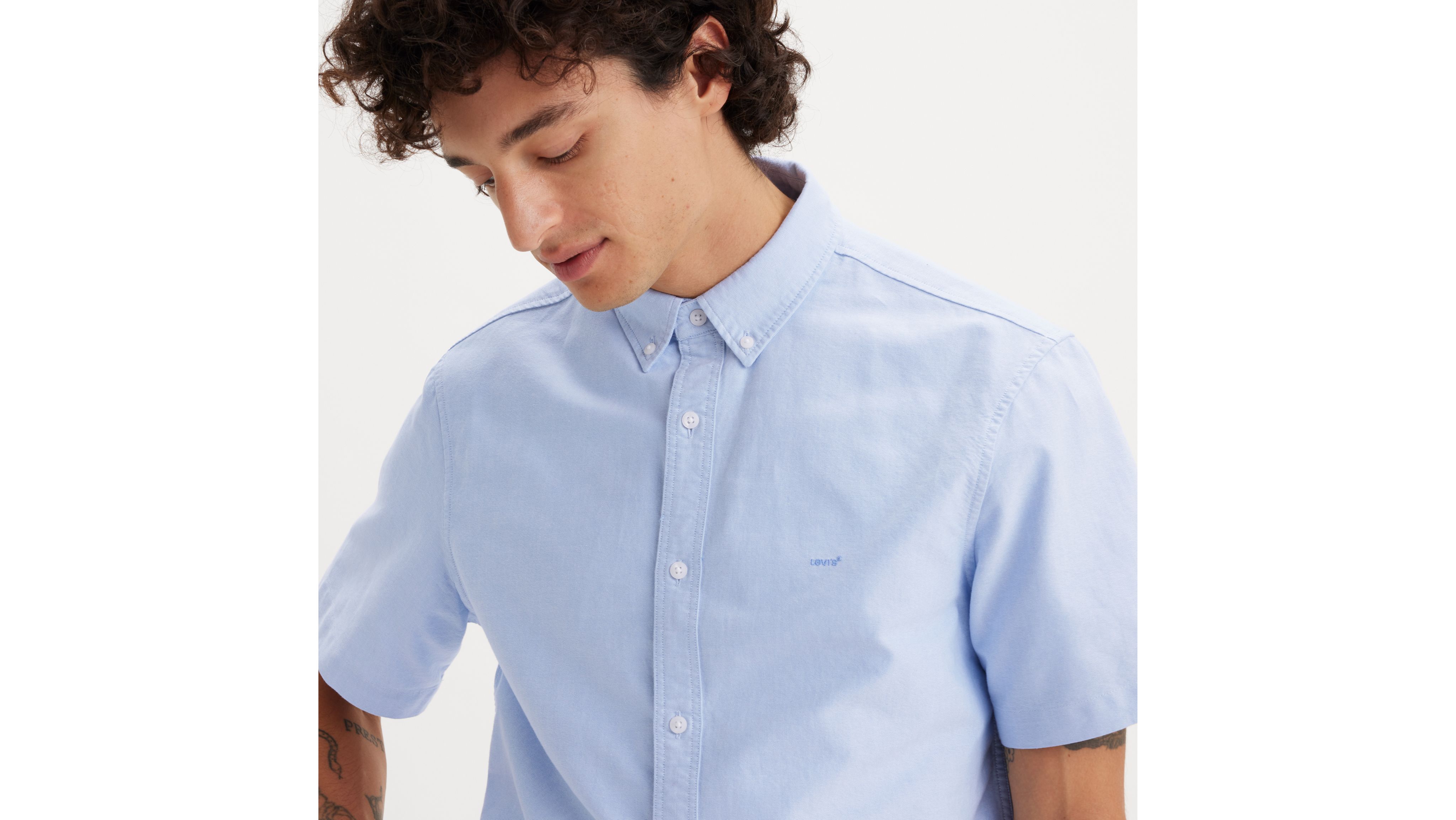 Levi's Short Sleeve Authentic Button-down Shirt In Blue