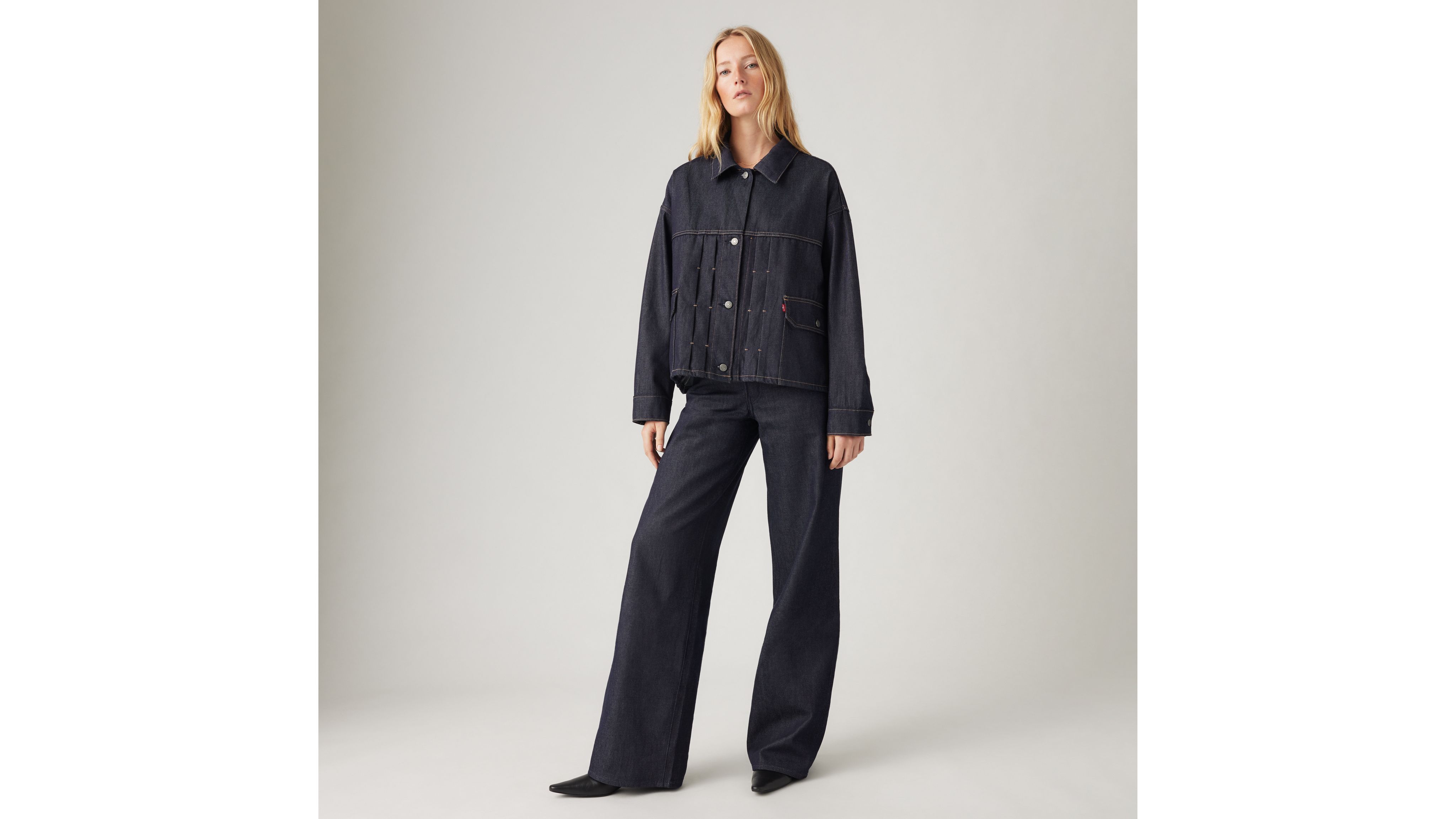 Levi's Wellthread Women's Xl Baggy Straight Pants 31x31 In Relaxed Rigid