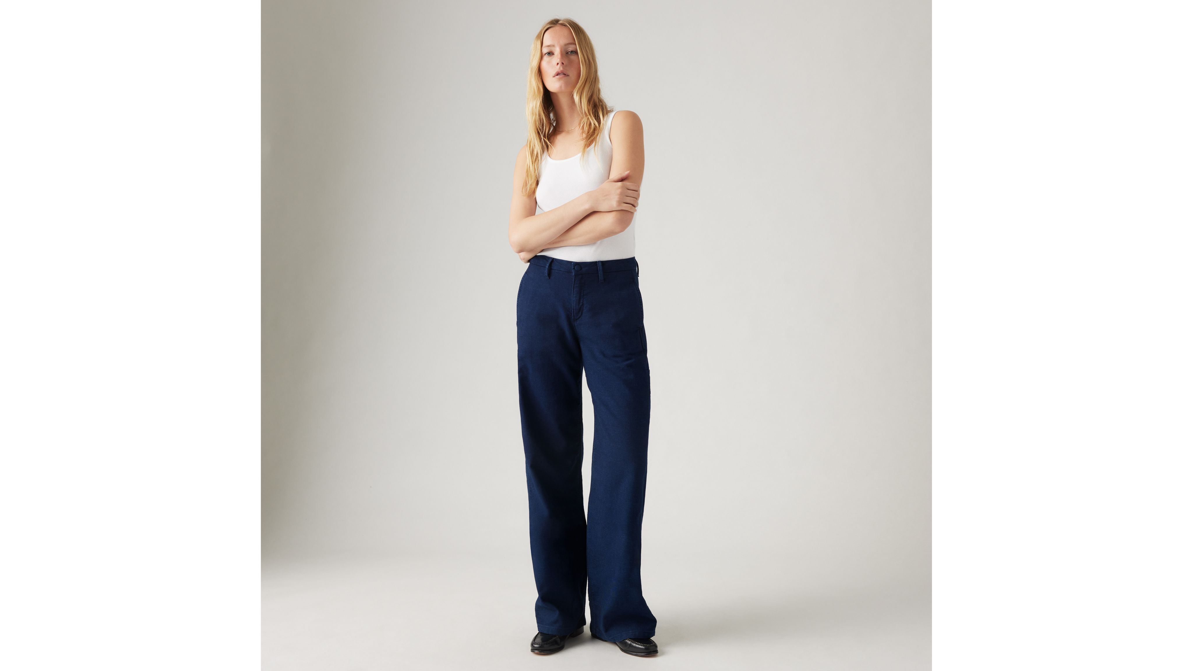 Levi's Wellthread Women's Carpenter Pants 25x30 In Blue Willow