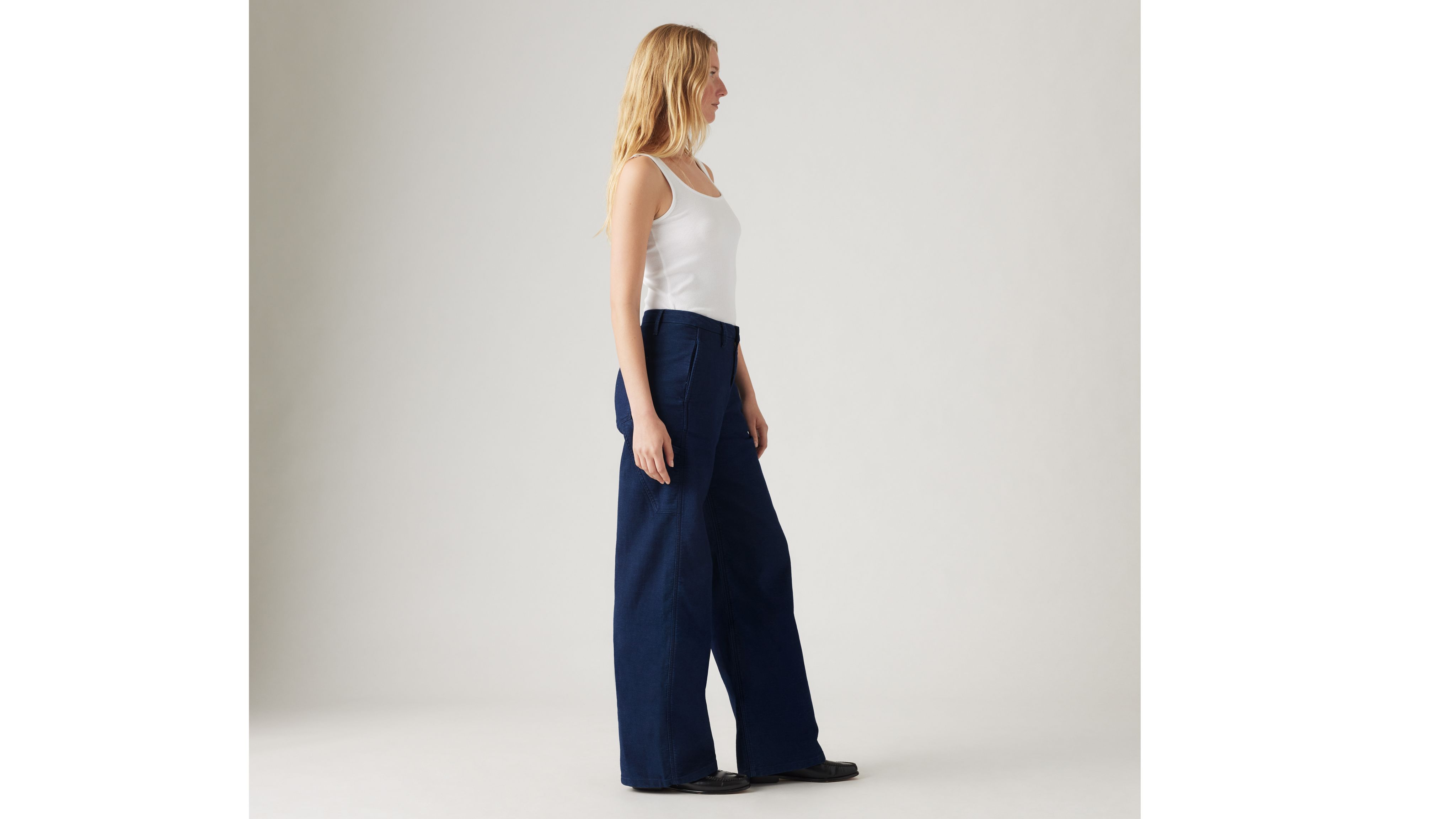 Levi's Wellthread Women's Carpenter Pants 25x30 In Blue Willow