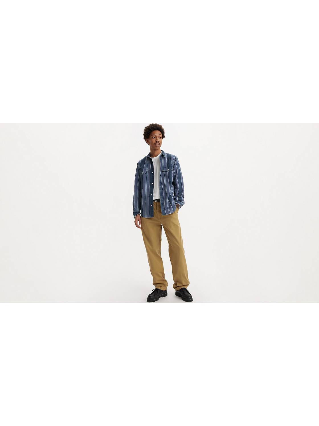 XX Chino Loose Straight Pleated Pants 1