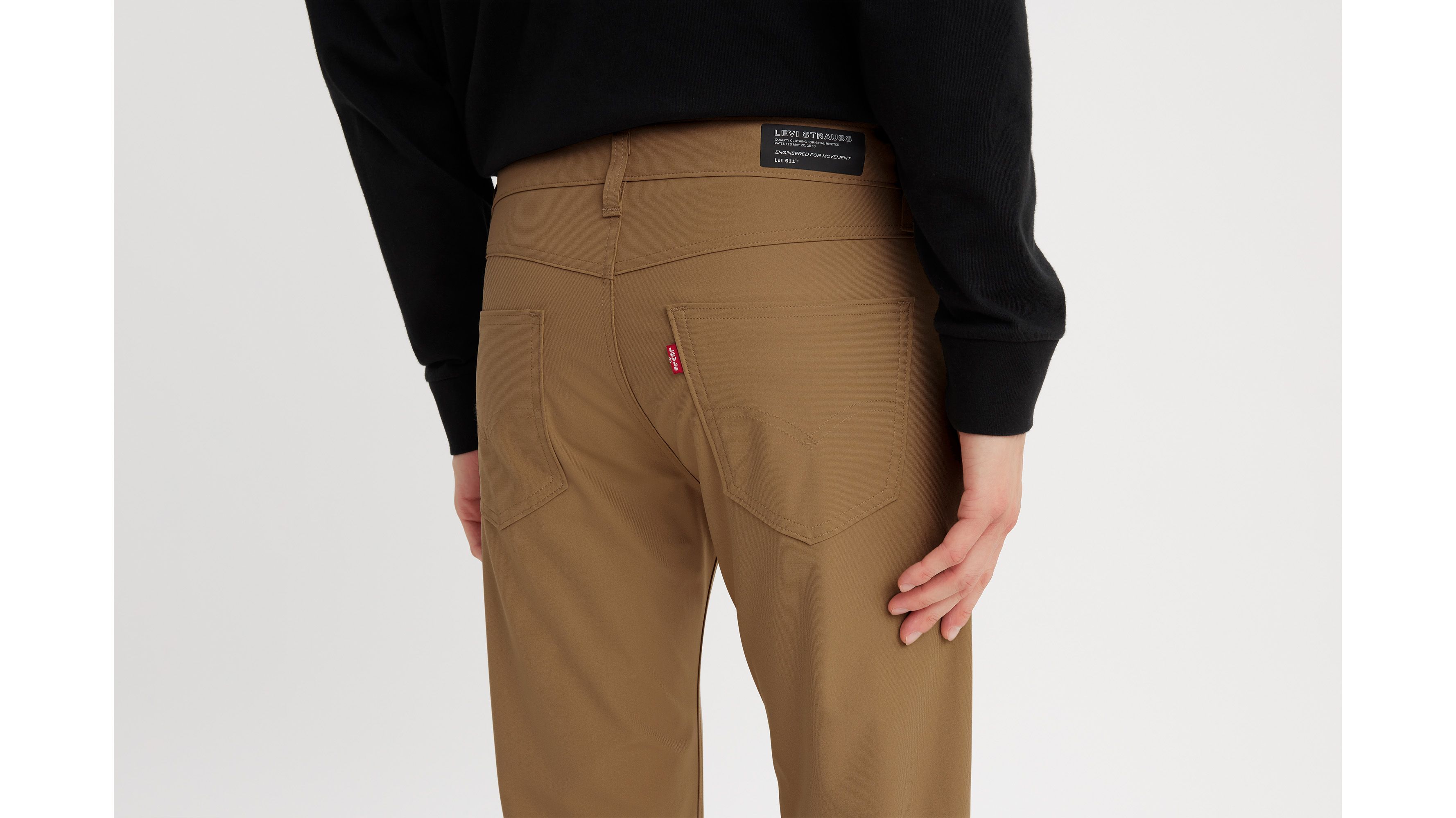 Levi's 511 Slim Tech Men's Pants 40x30 In Brown Walnut