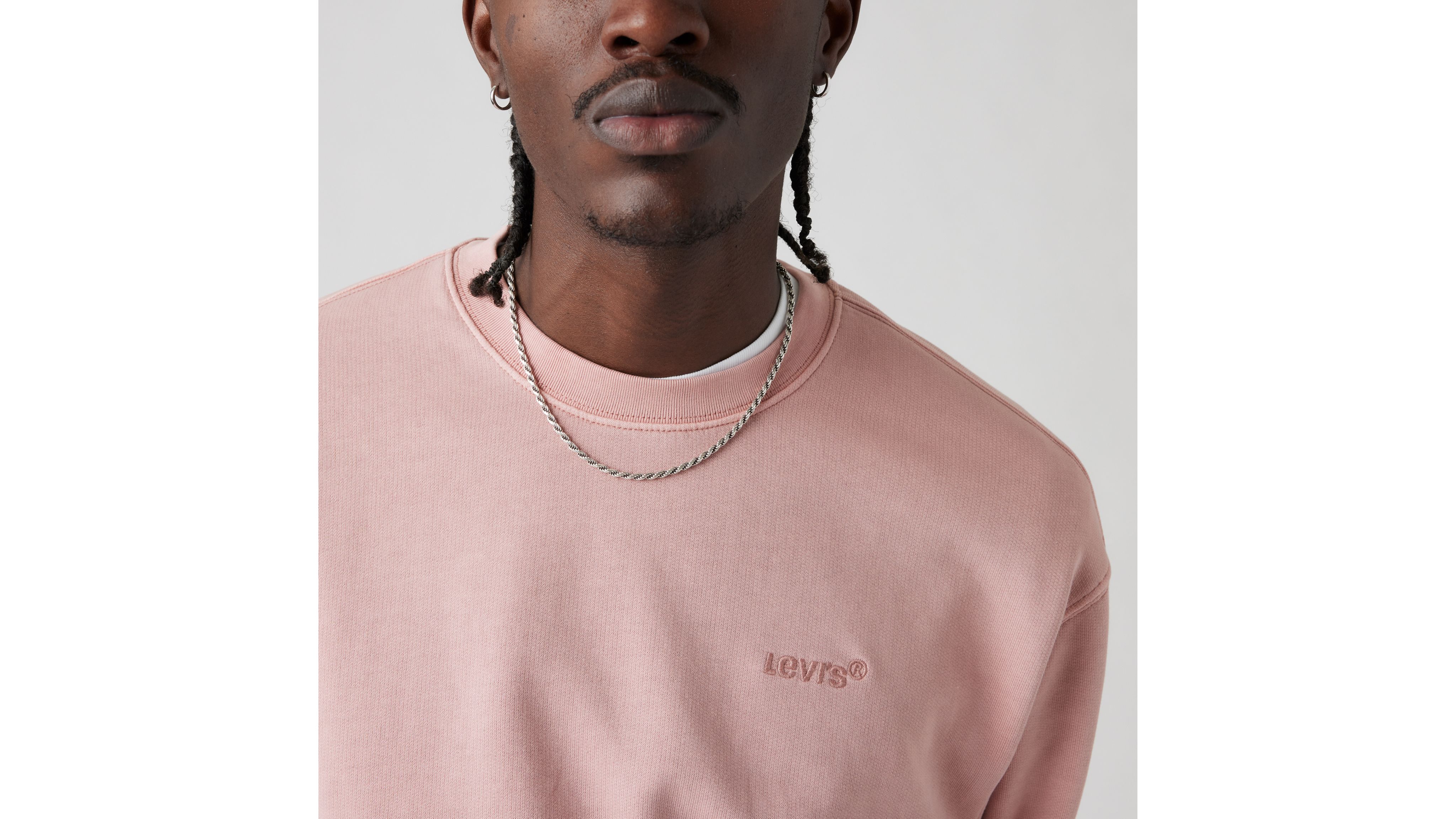 Levi’s Made And Crafted Boxy orders Cut Off Crewneck Sweatshirt 67495000 Pink Men's XL