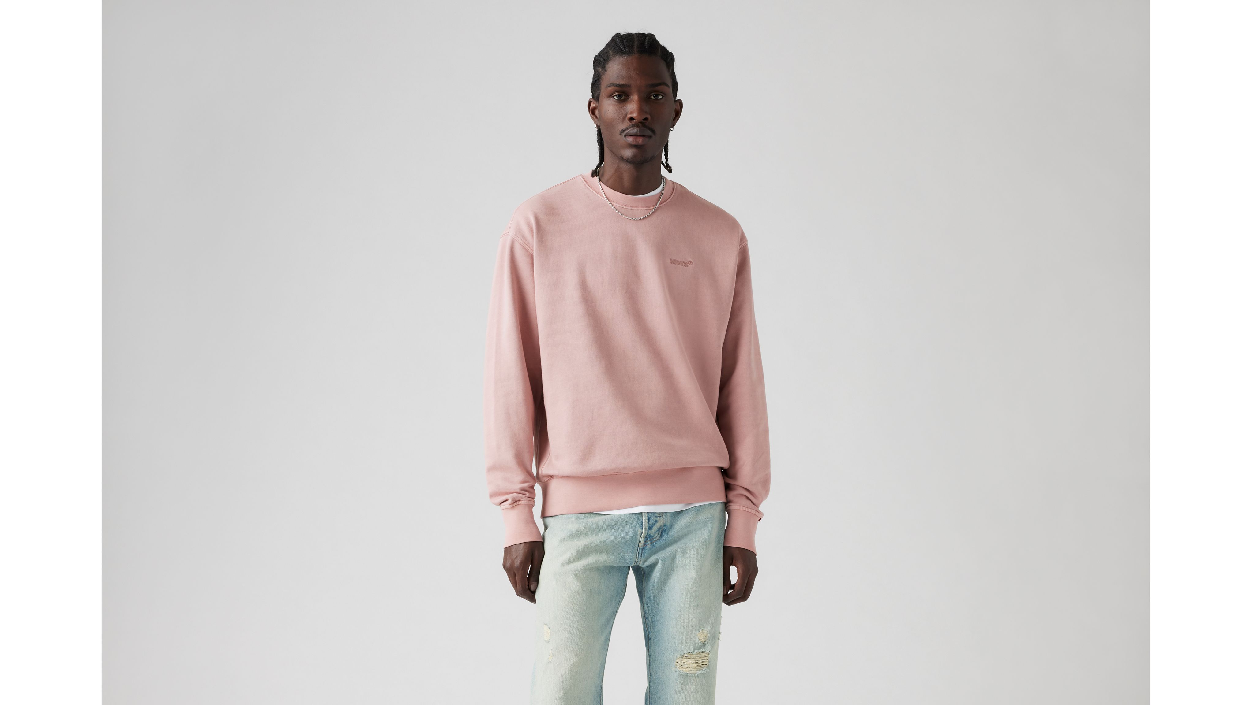 Authentic Crewneck Sweatshirt - Pink | Levi's® MC Authentic Crewneck Sweatshirt - Pink | Levi's® MC