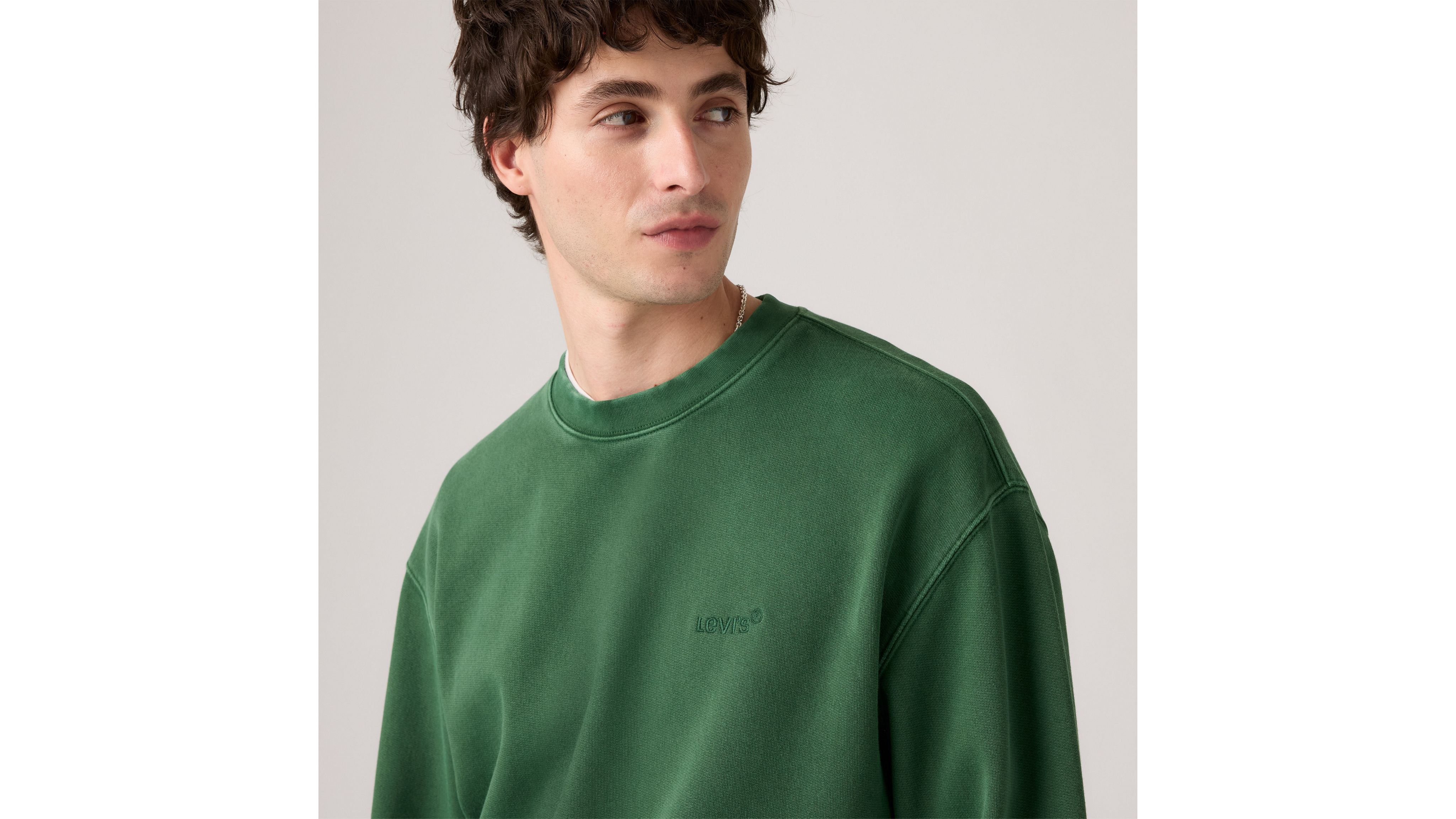 Levi's Authentic Crewneck Sweatshirt In Green