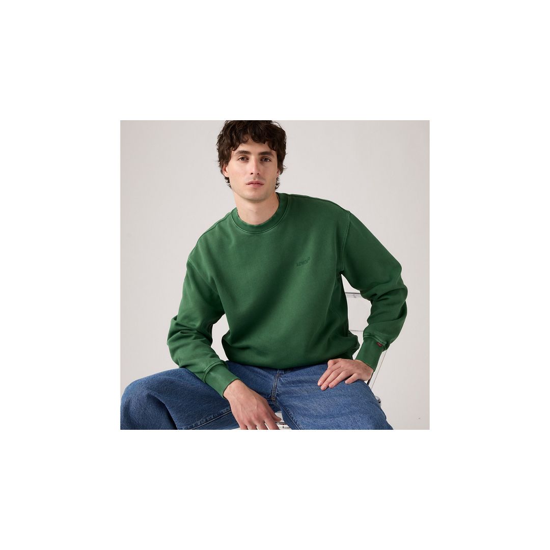 Levi's Authentic Crewneck Sweatshirt In Green