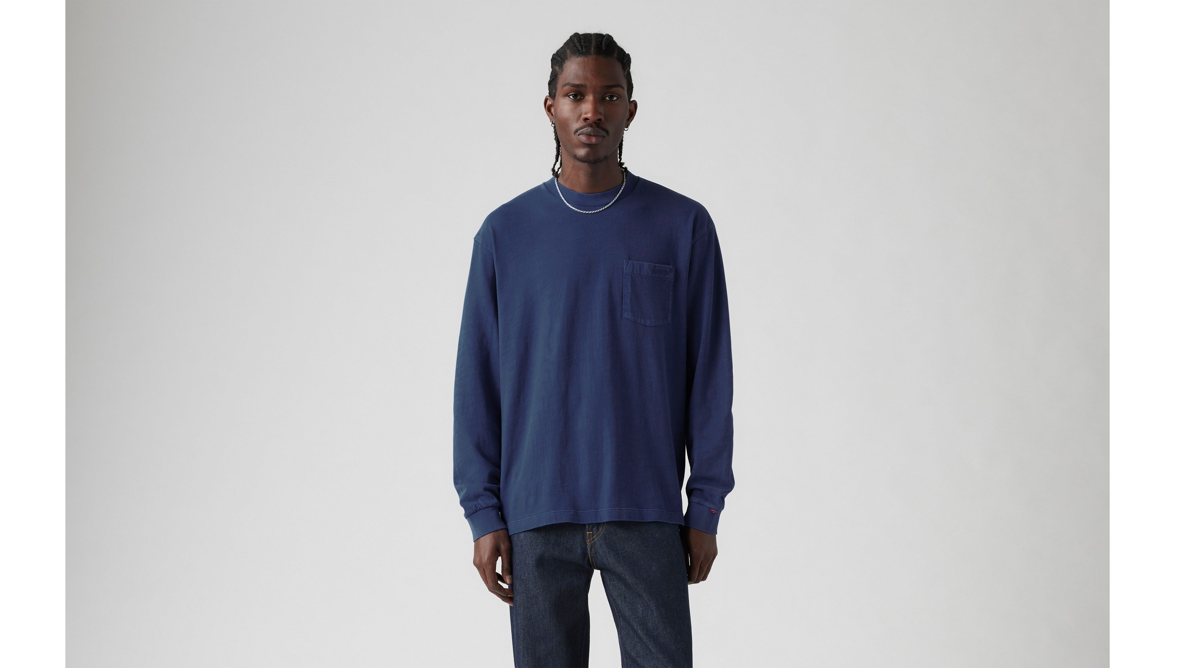 即完売】新品everyone pocket tee shirt navy XL トップス everyone