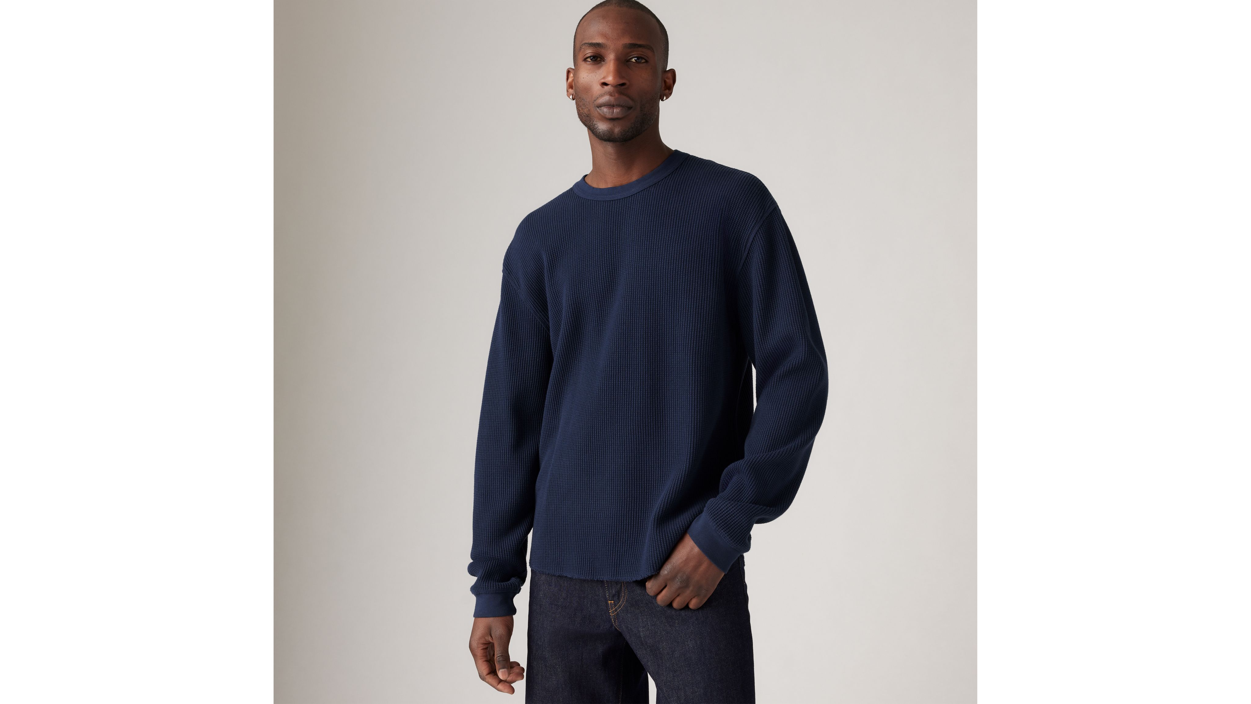 Long Sleeve Relaxed Thermal T-shirt - Blue | Levi's® US