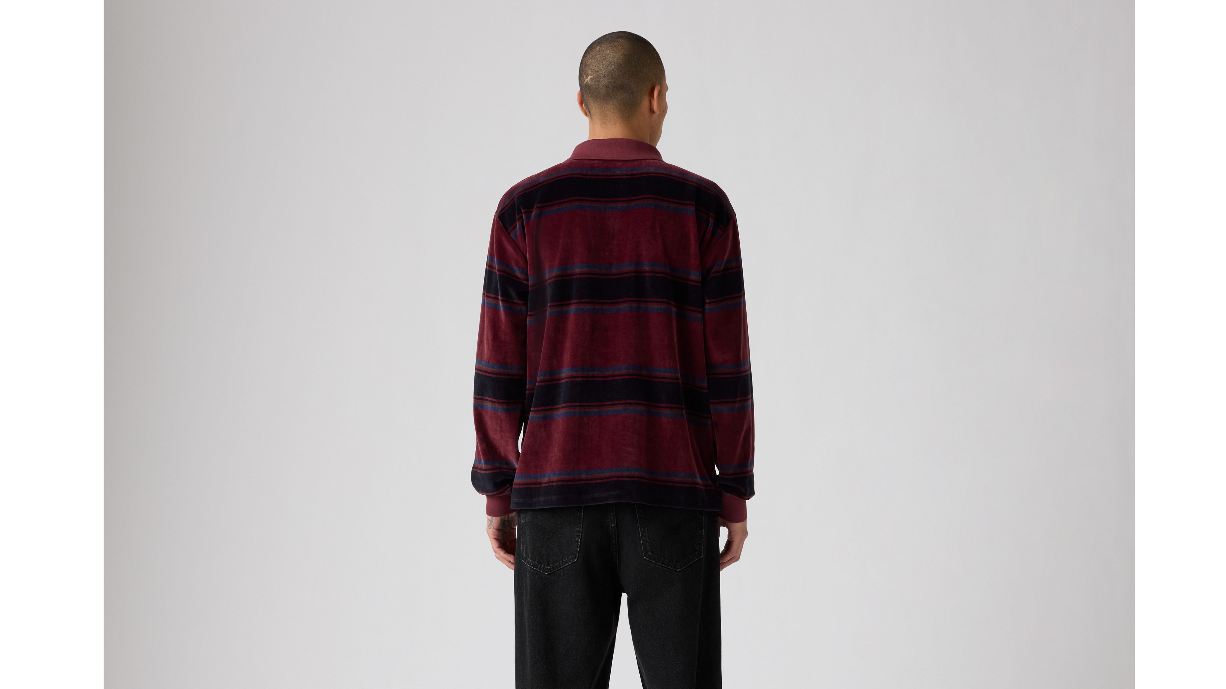 Velour Rugby Polo Sweatshirt 3