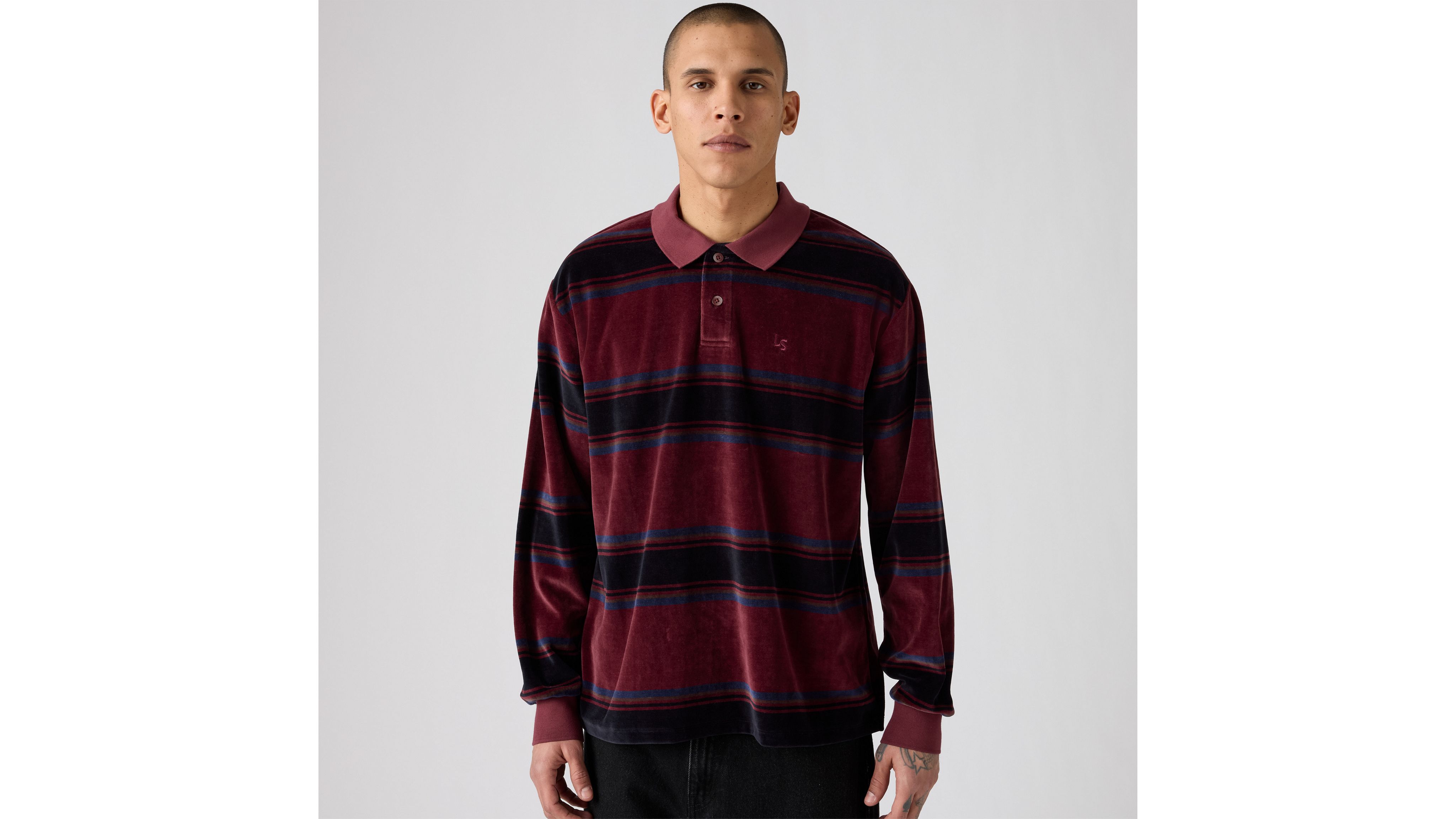 Velour Rugby Sweatshirt 1