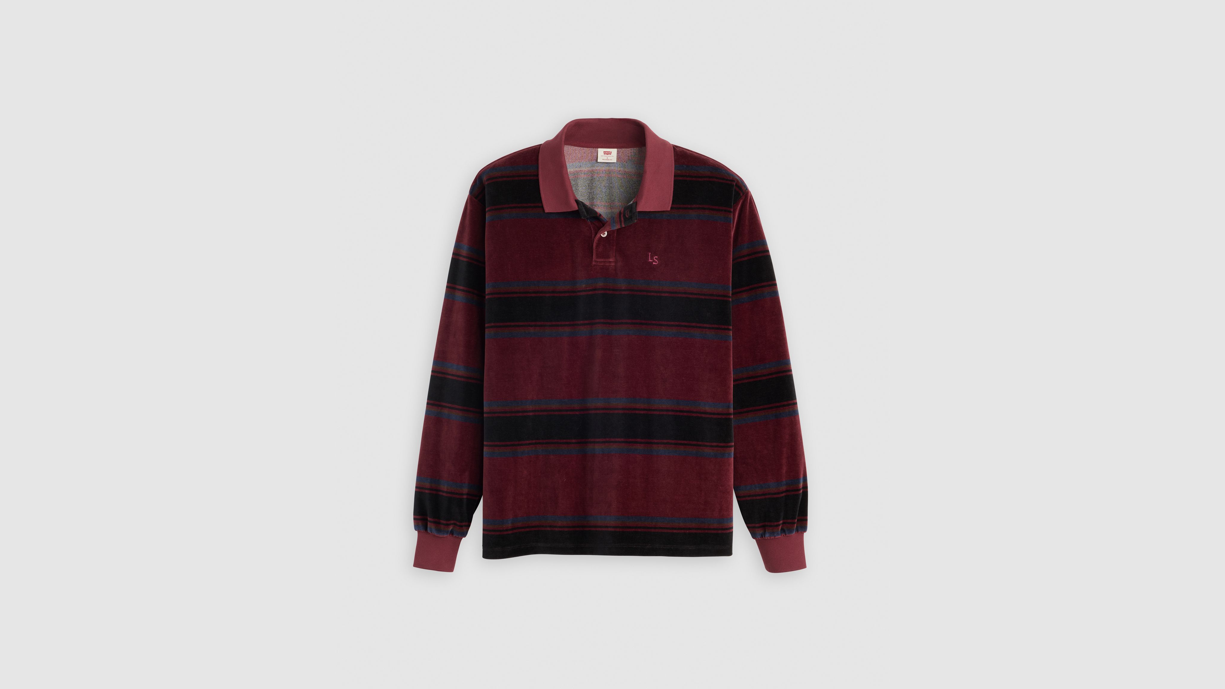 Velour Rugby Polo Sweatshirt 5