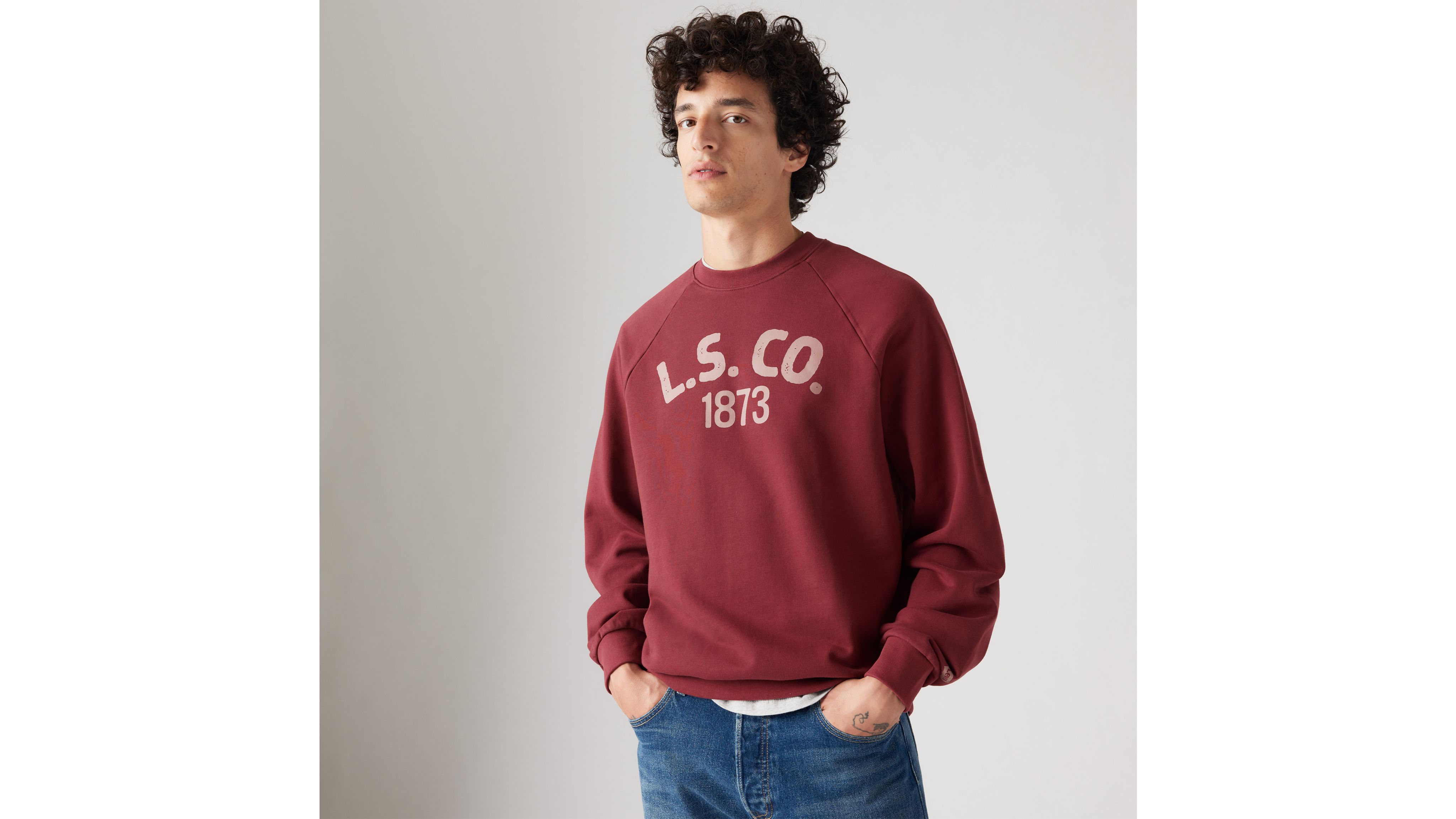 Raglan Graphic Crewneck Sweatshirt