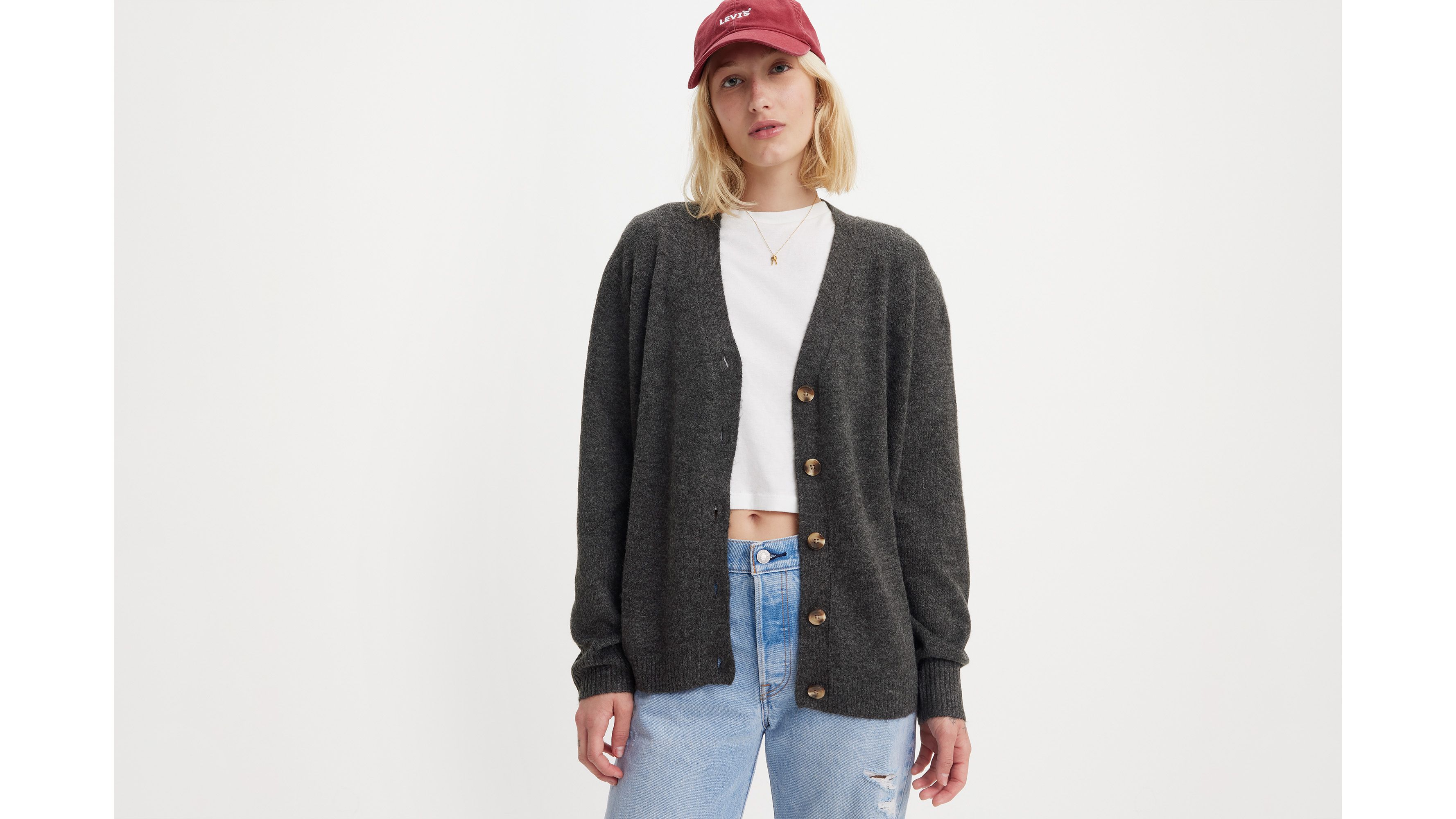 トップス THE TOE BAKER CARDIGAN gray TOÉ Baker Cardigan – THE TOÉ