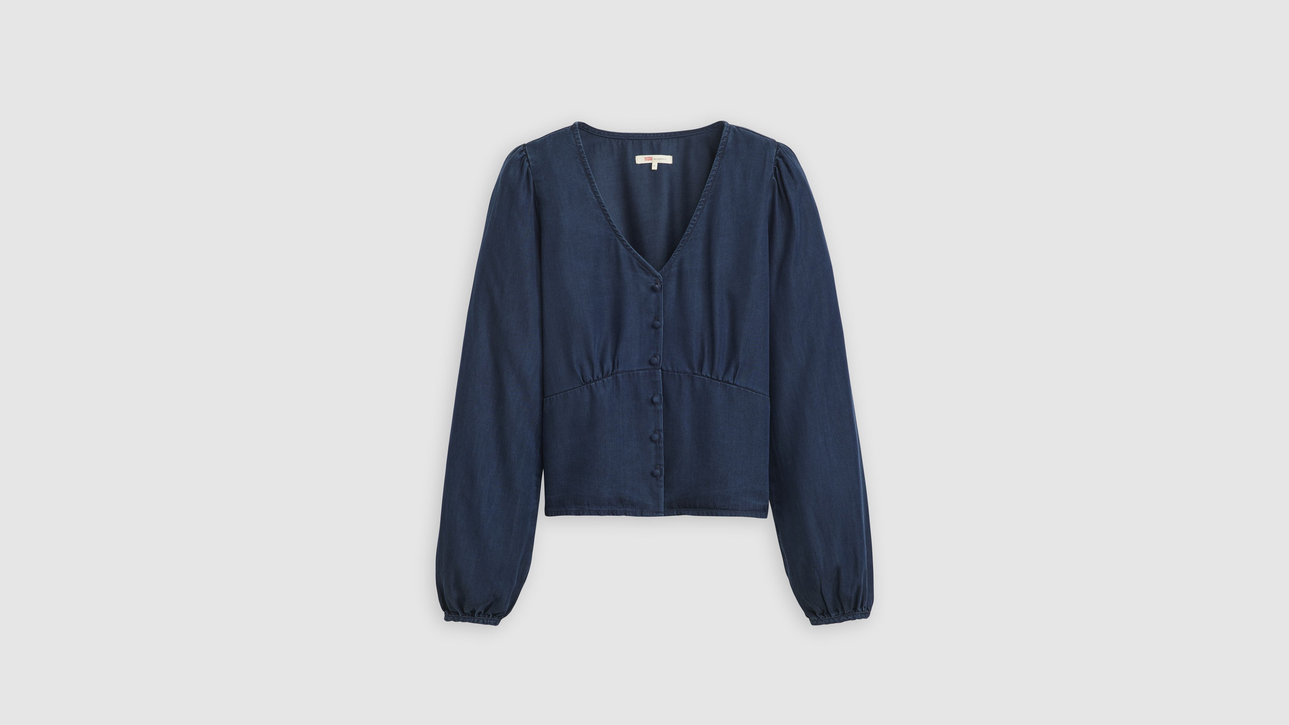 Levi's Dolores Long Sleeve Blouse In Indigo