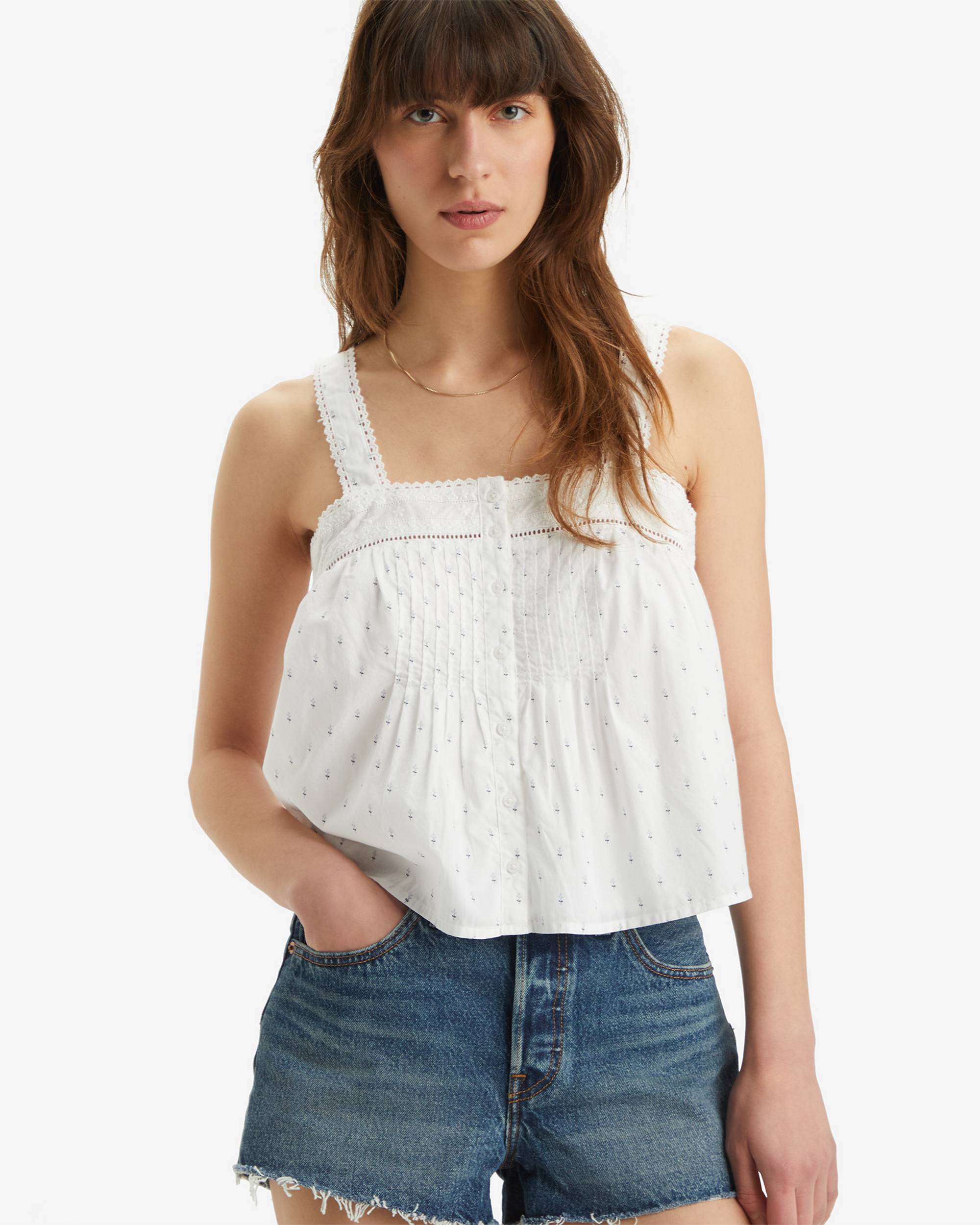 Cici Tank Blouse - White | Levi's® AT Cici Tank Blouse - White | Levi's® AT