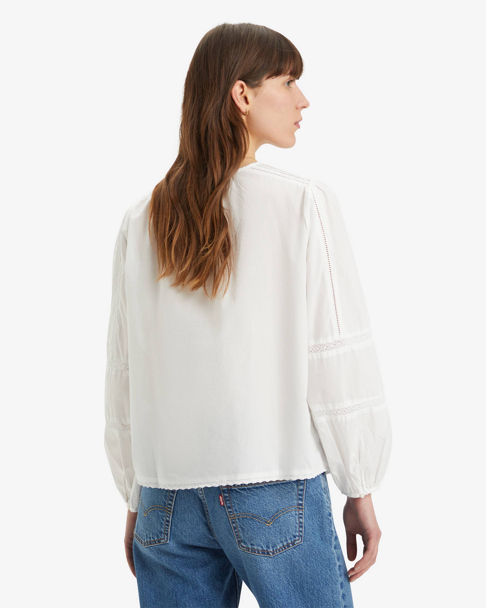 Aliyah Long Sleeve Blouse - White | Levi's® US Aliyah Long Sleeve Blouse - White | Levi's® US