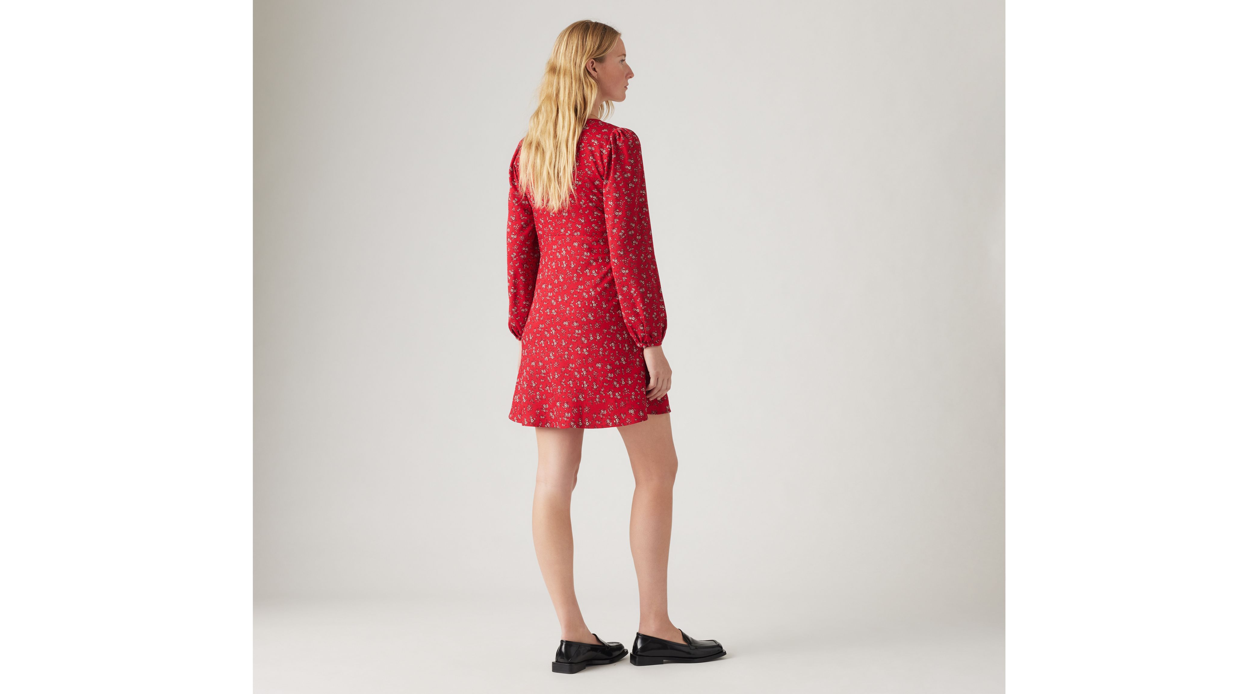 Levi's Delray Long Sleeve Mini Dress In Queen B Floral Jester