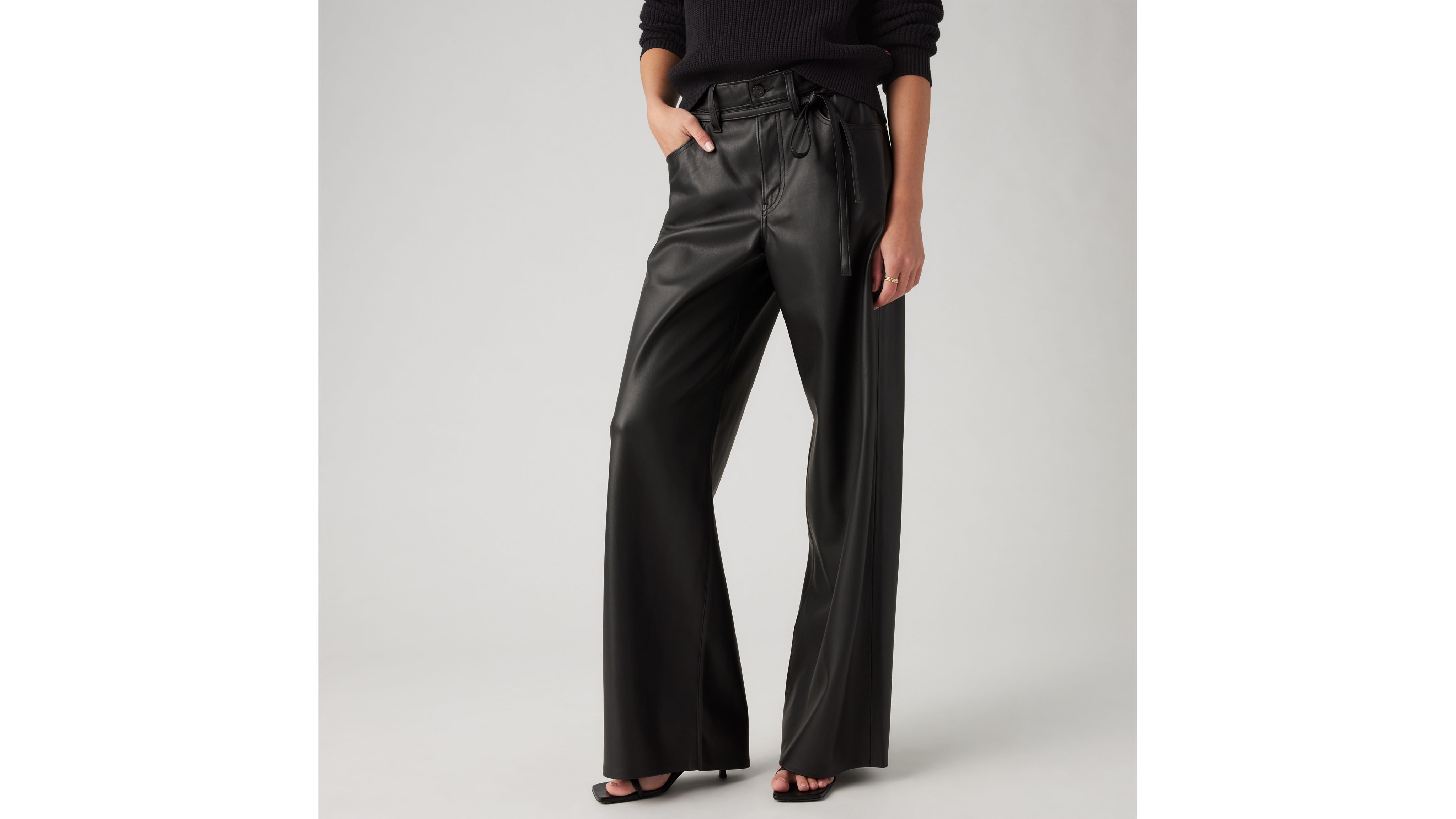 Shop Levi's Xl Baggy Straight Women's Pants 31x29 In Leather Night