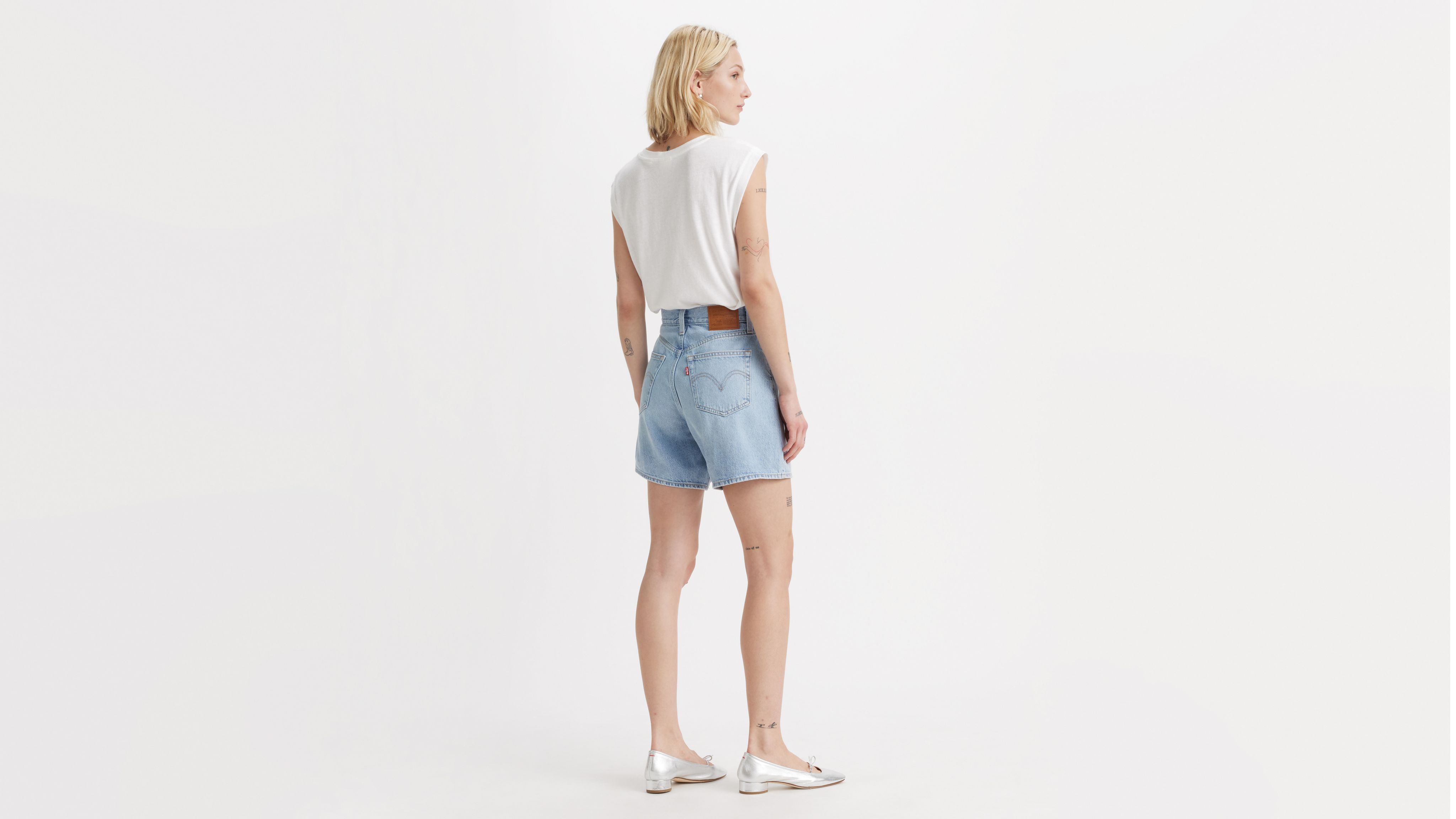Levi's High Rise Baggy Shorts In Far And Wide