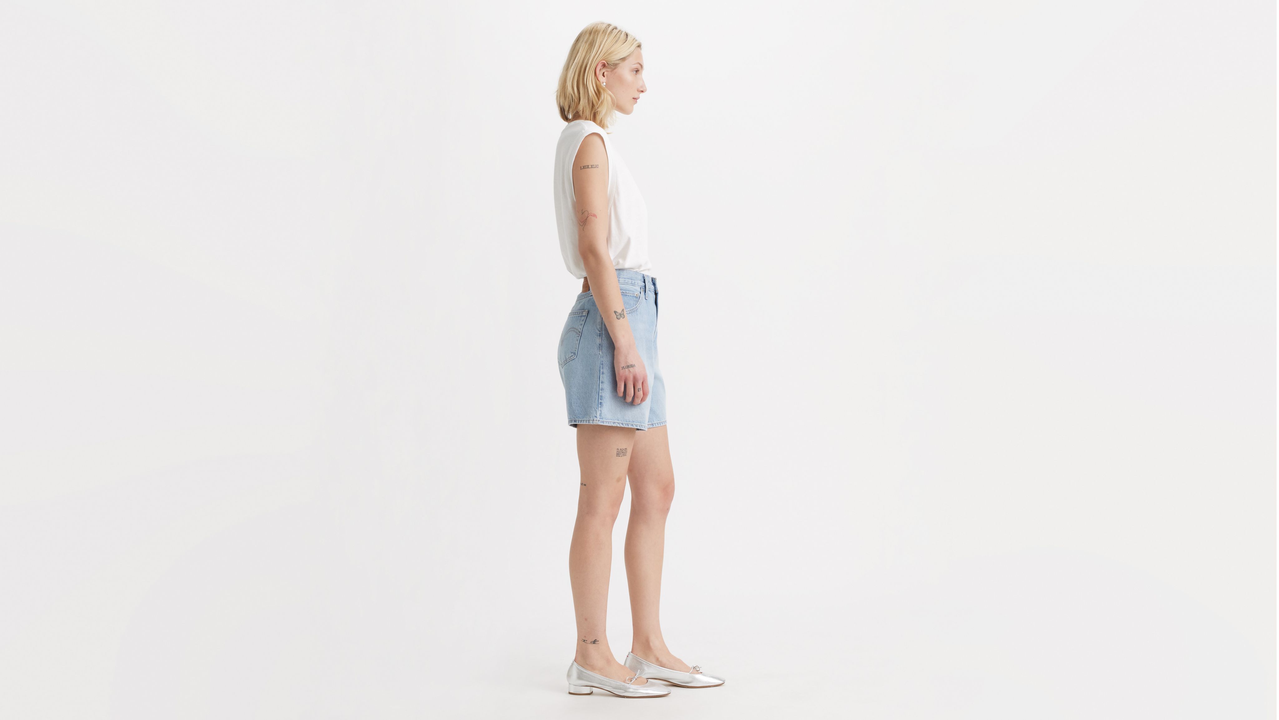 Levi's High Rise Baggy Shorts In Far And Wide
