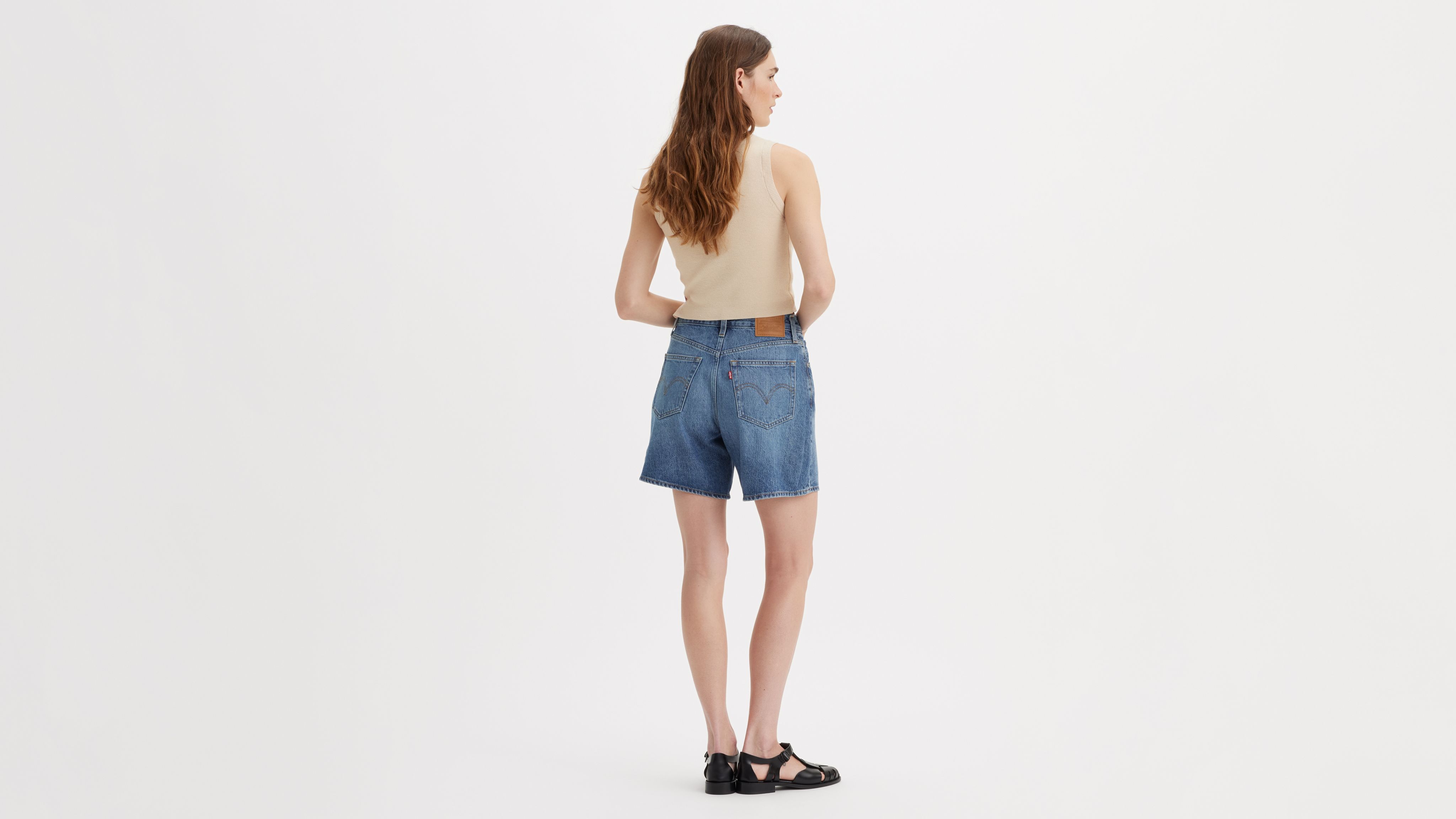 Levi's High Rise Baggy Shorts In Memory Short