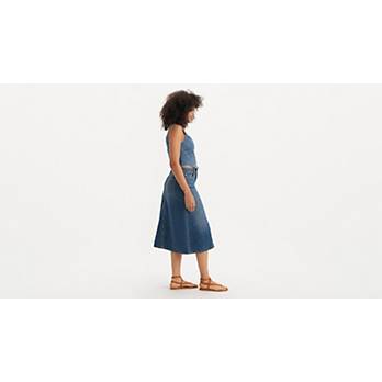 A-linjeformad Decon-kjol med hög midja 4