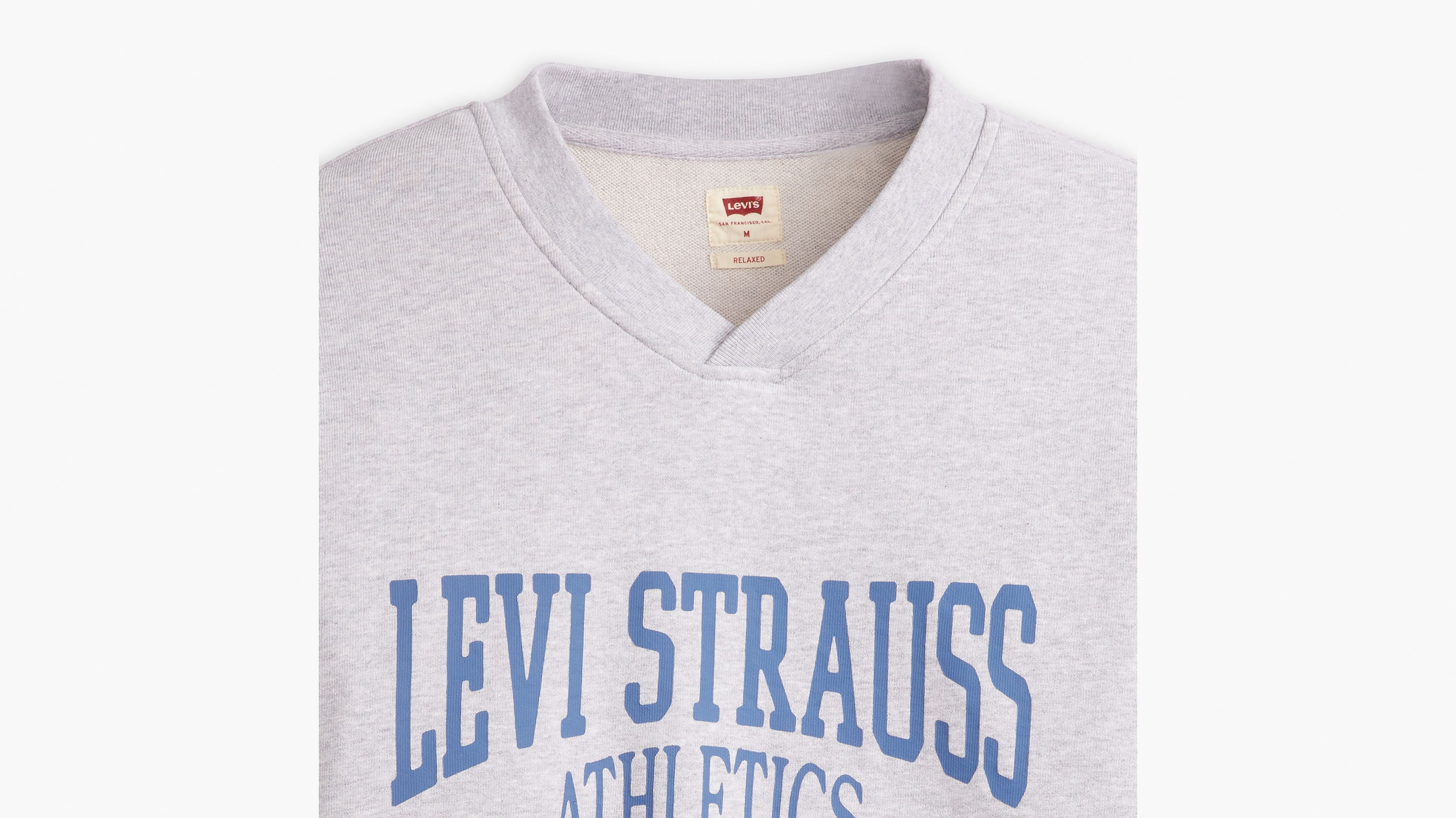 Felpa con stampa e scollo a V 4