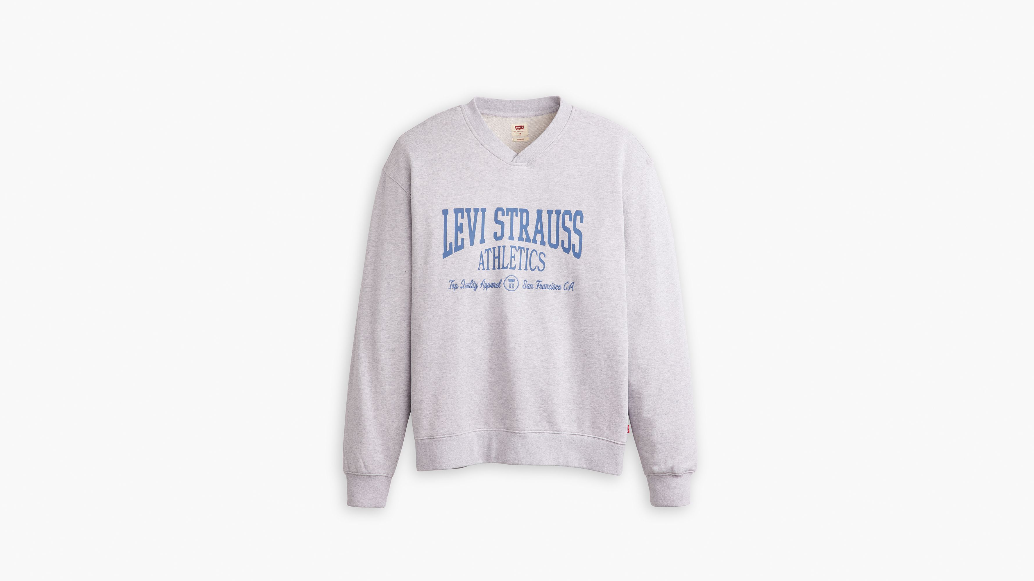 Felpa con stampa e scollo a V 3