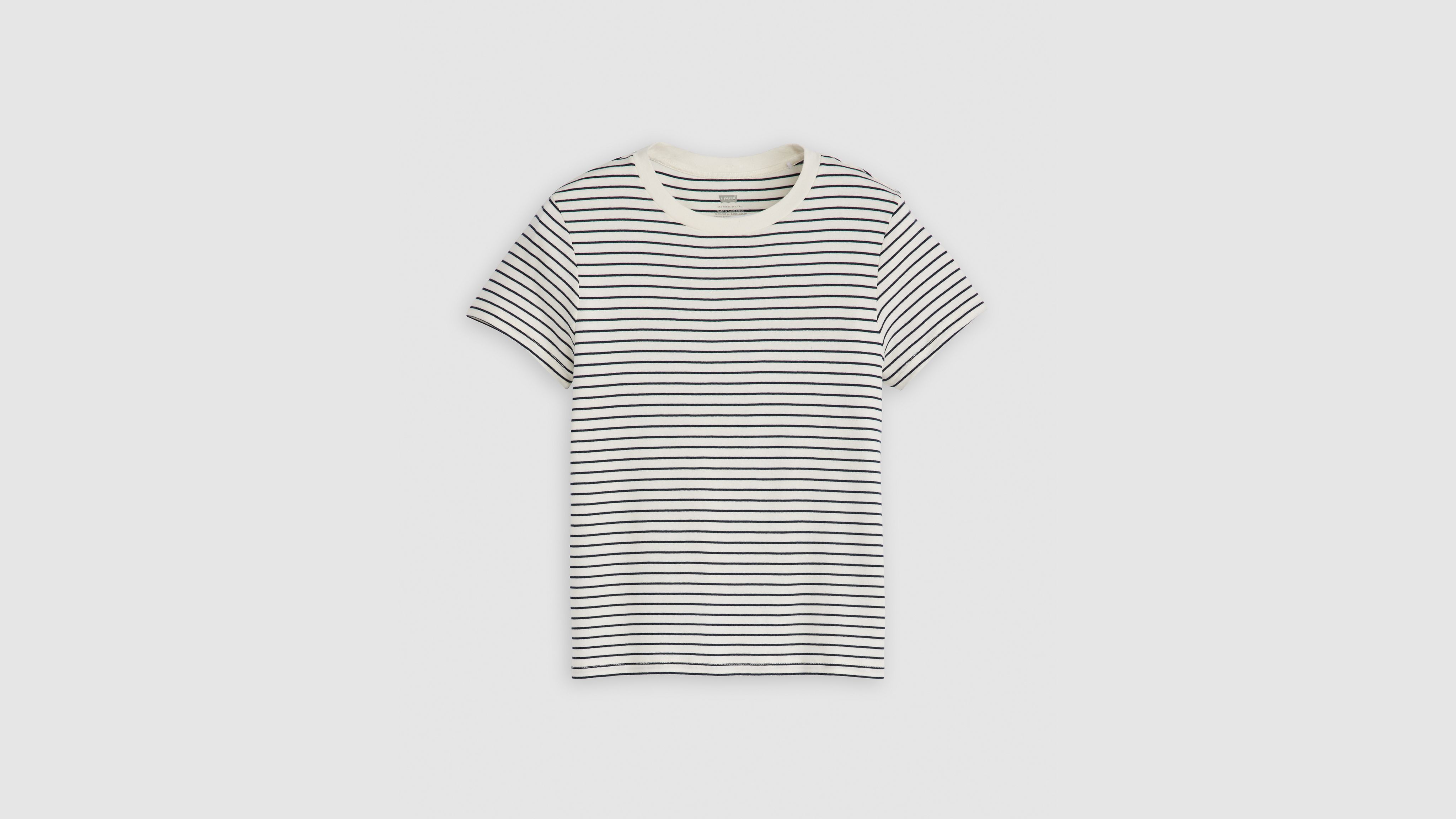 Tシャツ・カットソー ^LEATHERY^ Slim fit striped top GRAY LRTS4353GY A93280002-front-pdp-ld?$