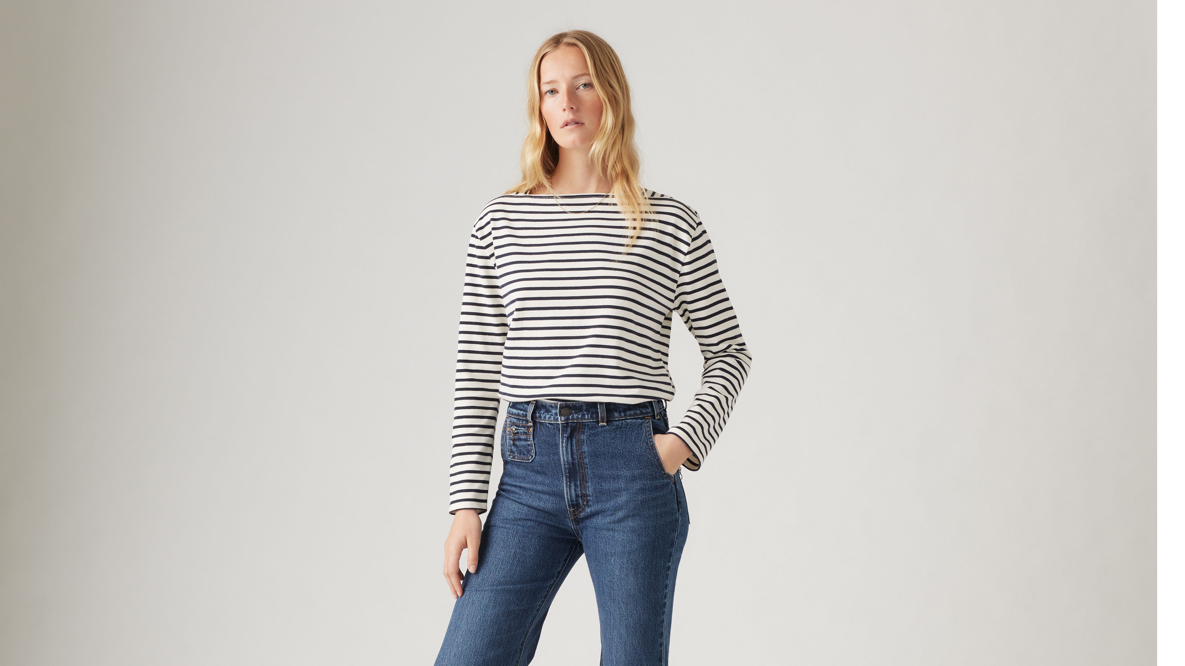 【BAON】Seliki Stripe Button Hood Long Sleeve Tee Longsleeve Pop Trading Company Striped Sportif Longsleeve T