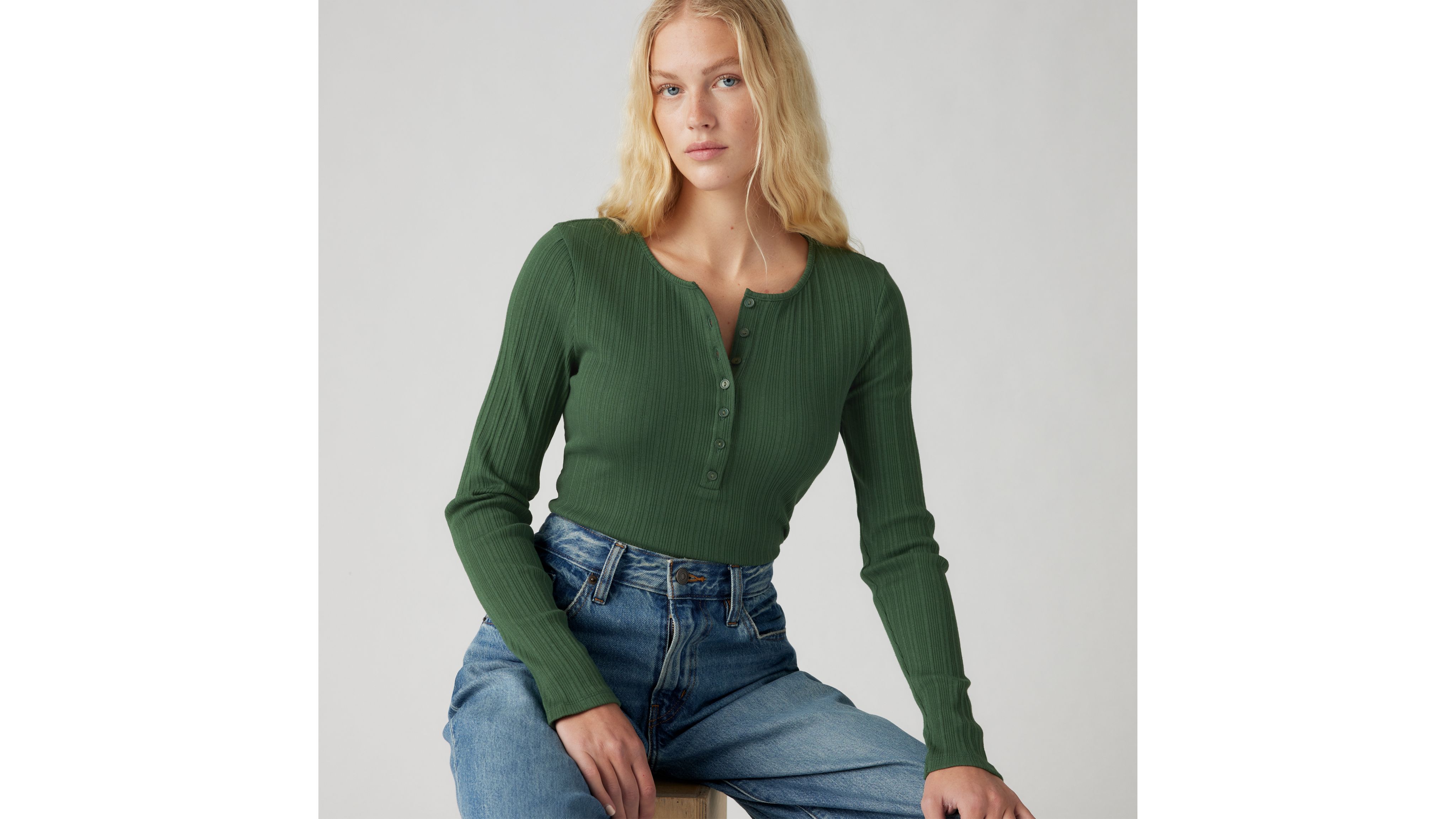 【GOODGRIEF!/ROUGH-COT HENLEY NECK TOP GOODGRIEF!/グッド グリーフ】 ROUGH-COT HENLEY NECK TOP（T