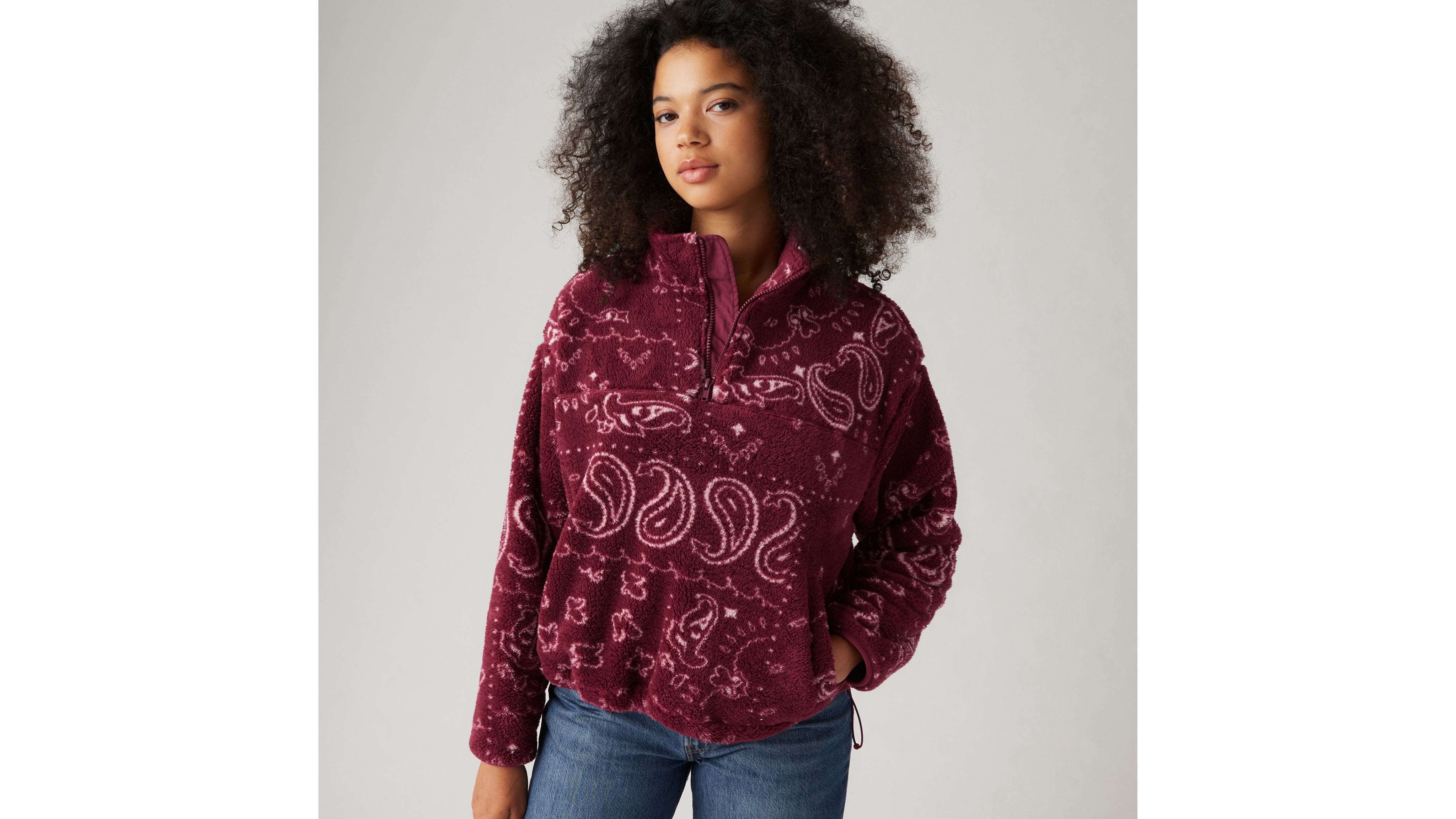 Canyon Quarterzip Fleece Red Levi's® AD